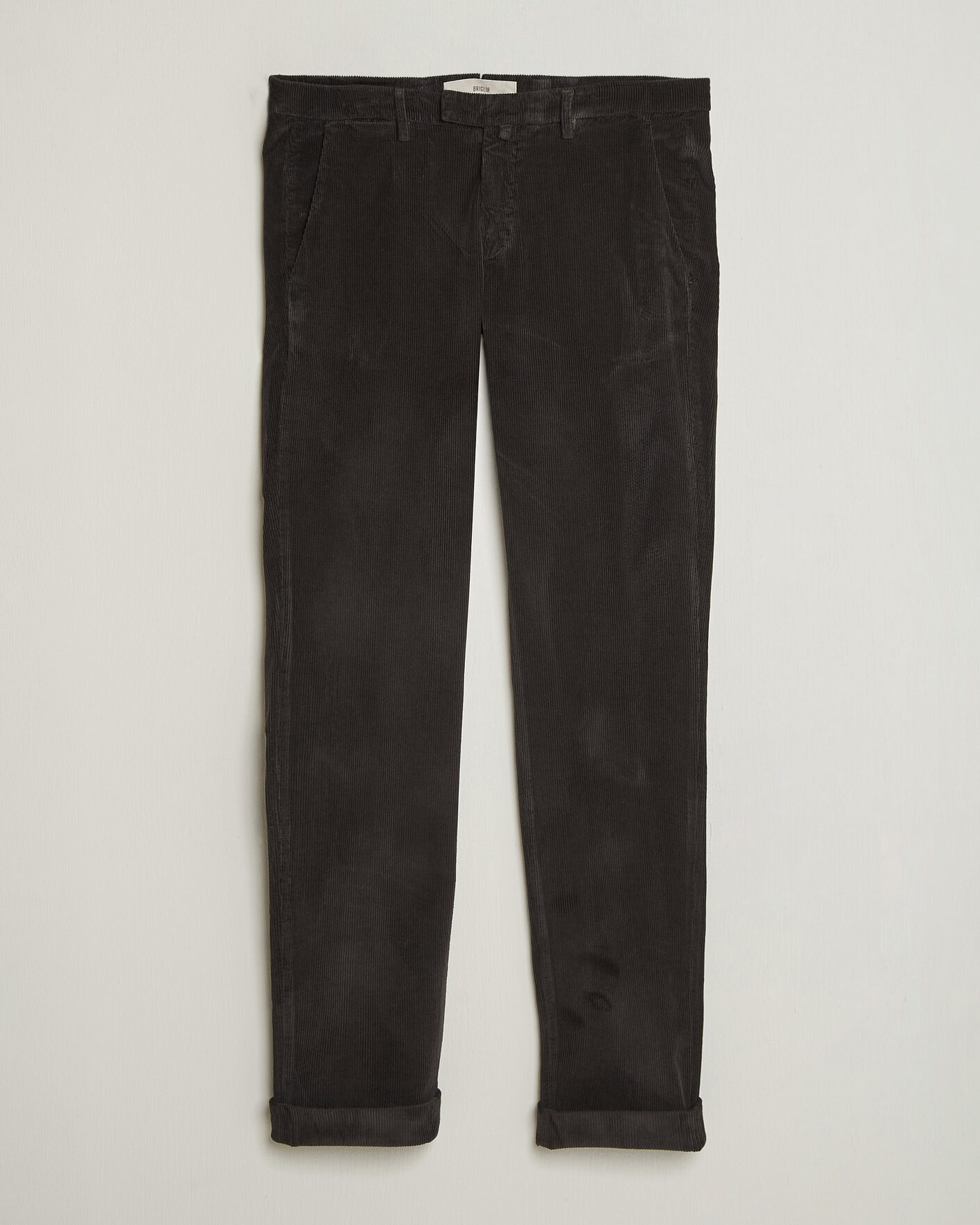 Homme | Pantalons | Briglia 1949 | Slim Fit Corduroy Trousers Dark Brown