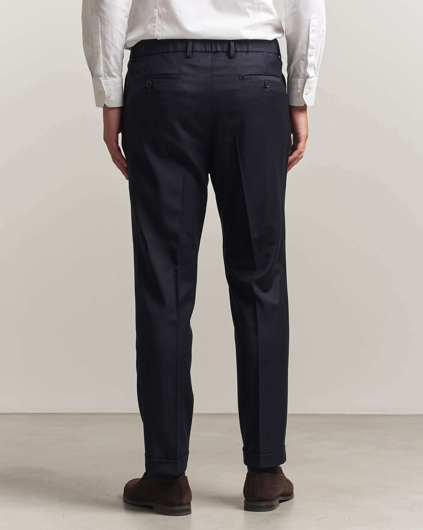Homme | Pantalons | Briglia 1949 | Isola Stretch Flannel Trousers Navy