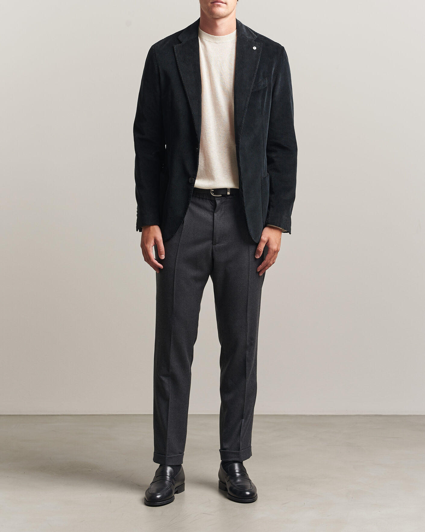 Homme | Pantalons | Briglia 1949 | Isola Stretch Flannel Trousers Grey