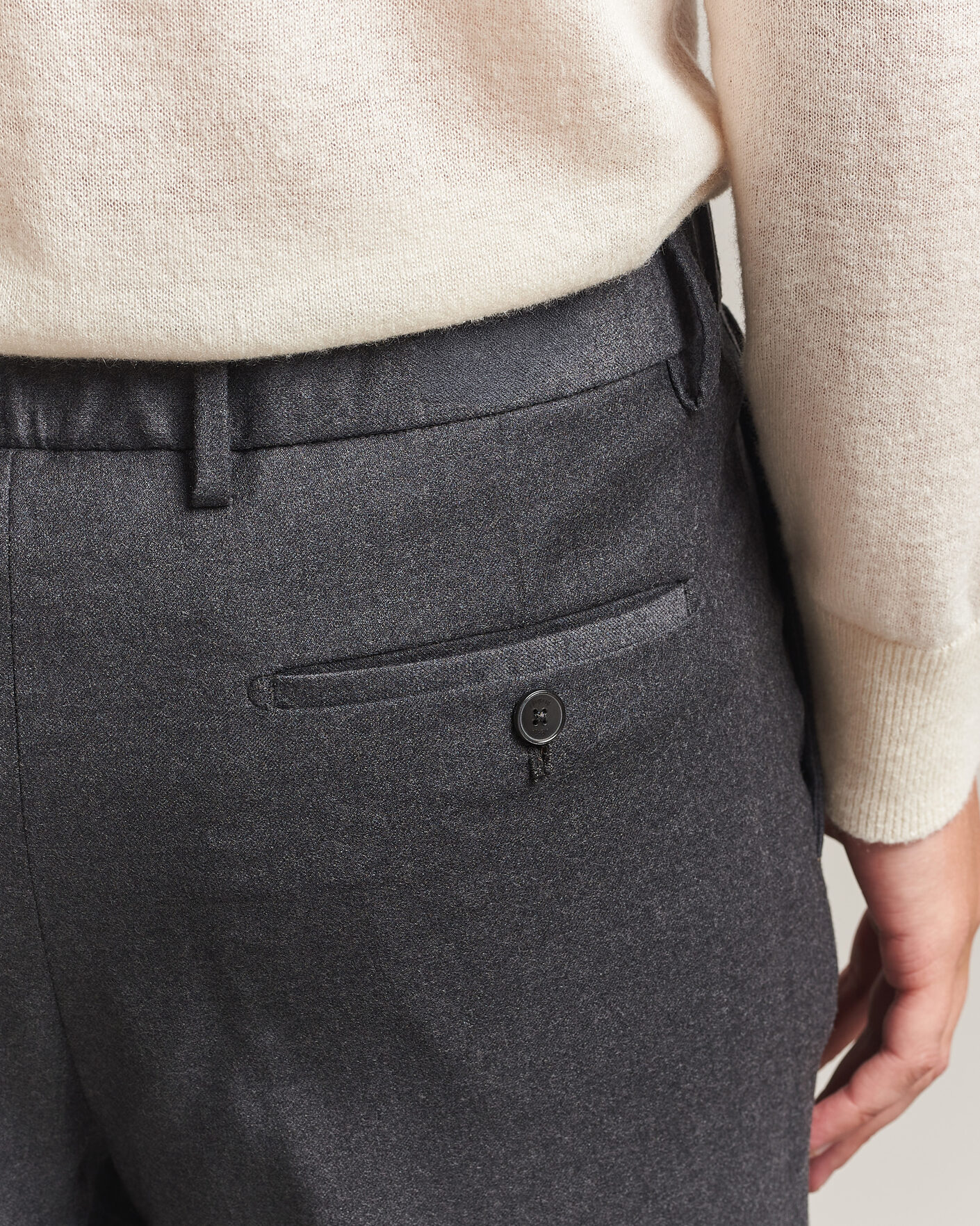 Homme | Pantalons | Briglia 1949 | Isola Stretch Flannel Trousers Grey