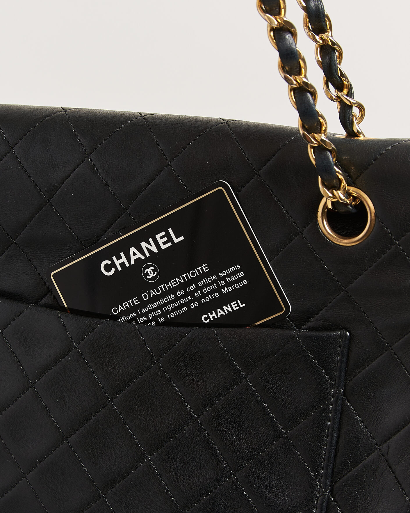 Homme | Pre-Owned & Vintage Bags | Chanel Pre-Owned | Vintage Classic Flap Bag Lambskin Black