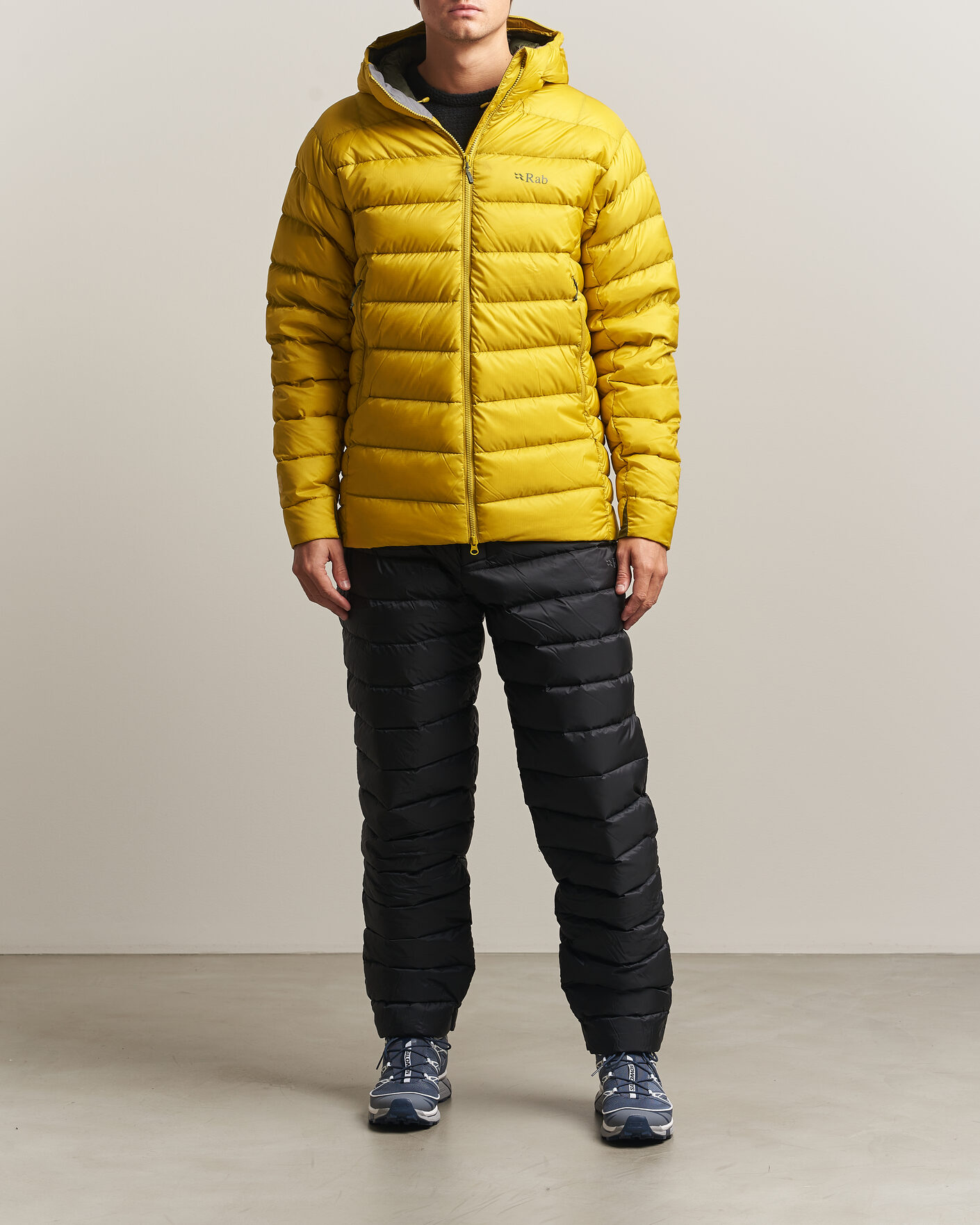 Homme | Manteaux Et Vestes | Rab | Electron Pro Hoody Mid Down Jacket Dark Pollen