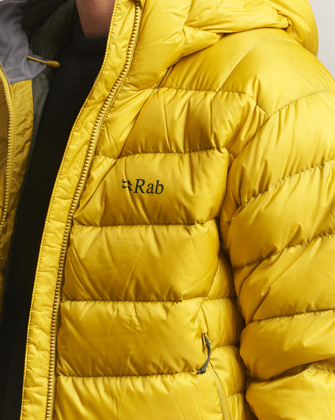 Homme | Manteaux Et Vestes | Rab | Electron Pro Hoody Mid Down Jacket Dark Pollen