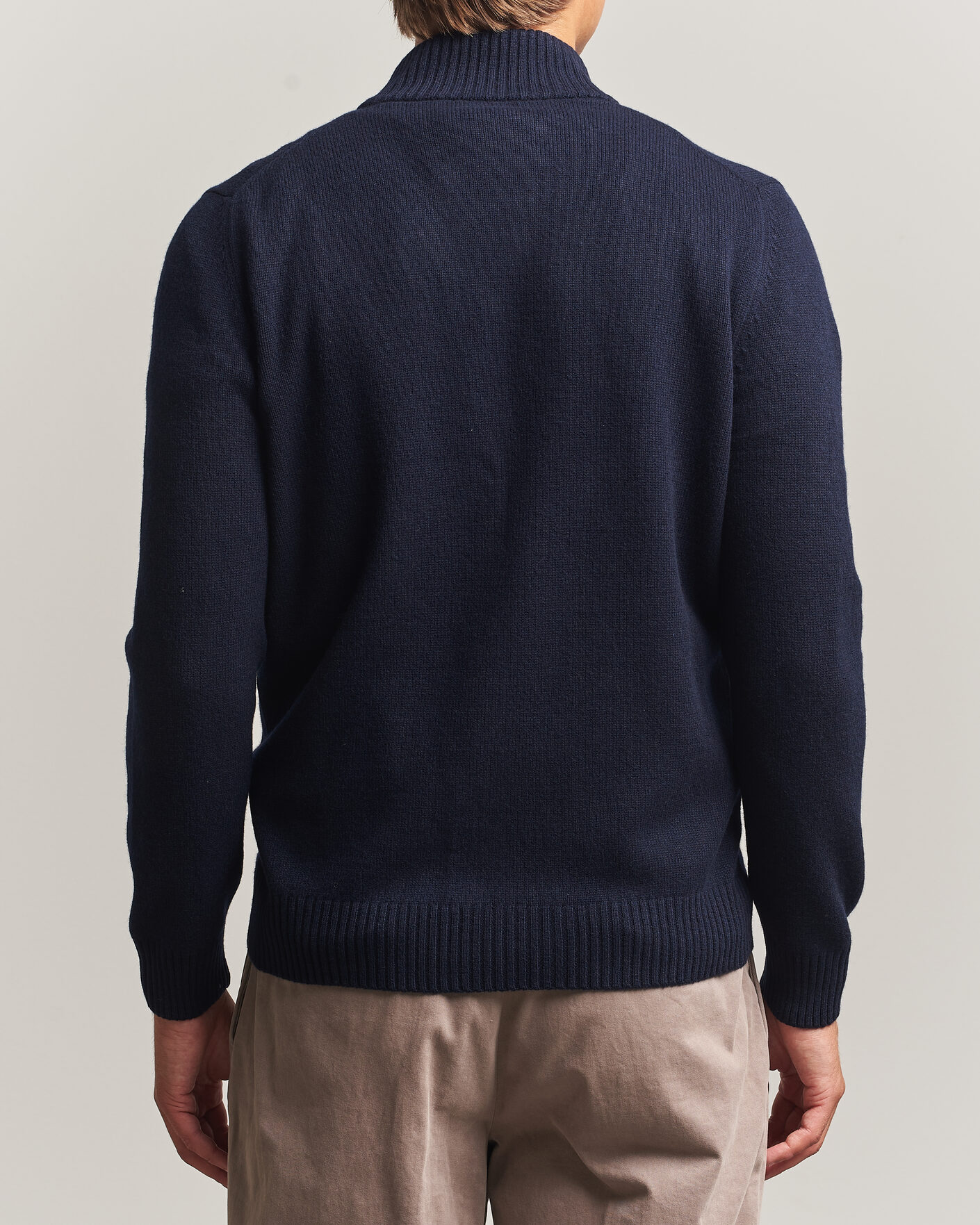 Homme | Pulls Et Tricots | Gran Sasso | Wool/Cashmere Full Zip Navy