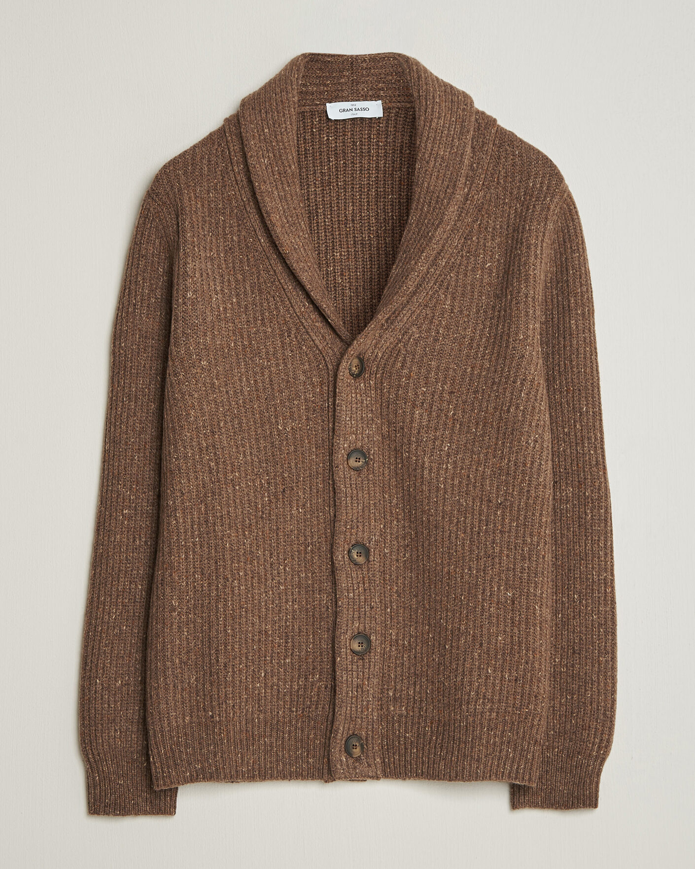 Homme | Pulls Et Tricots | Gran Sasso | Wool/Cashmere Donegal Cardigan Brown
