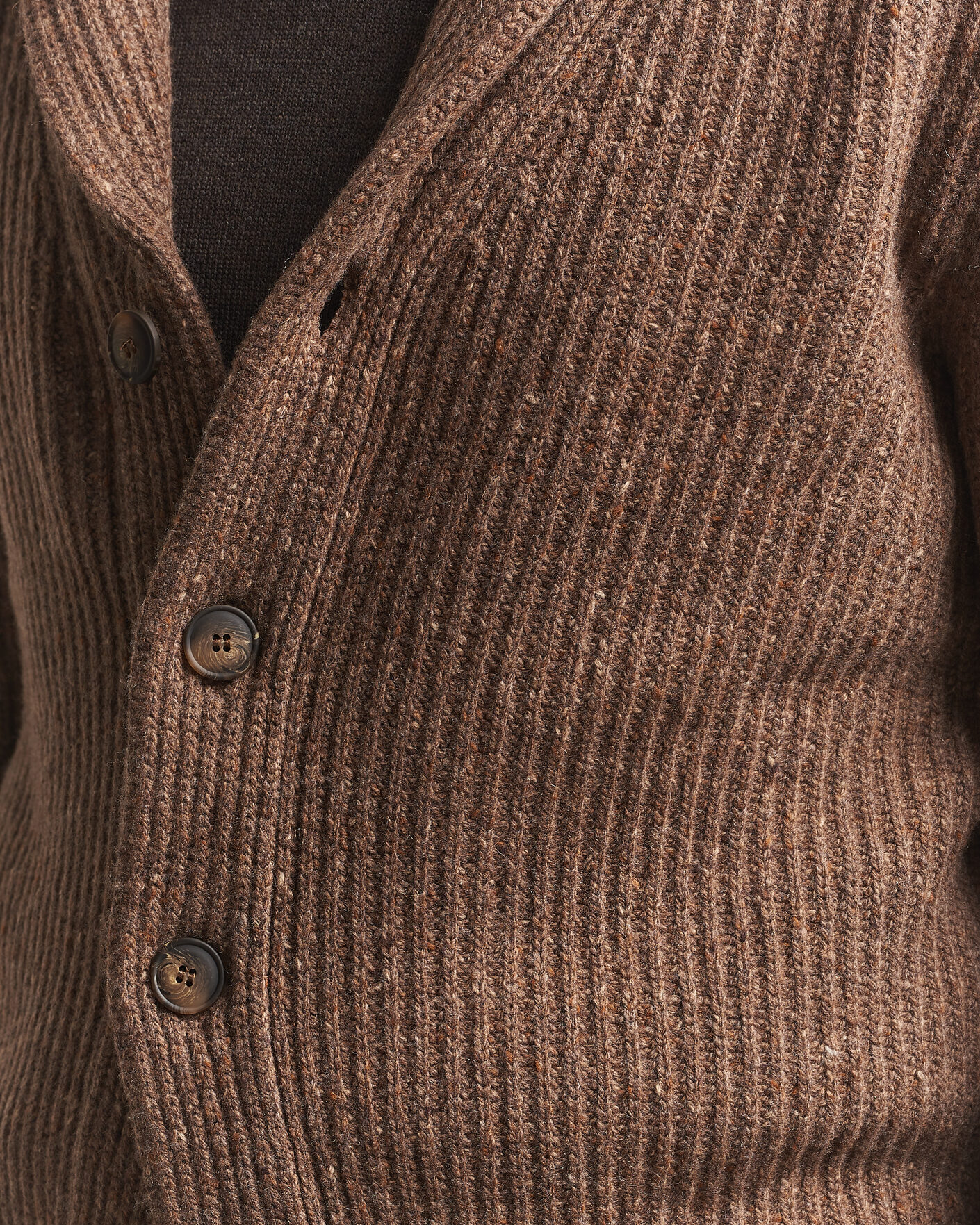 Homme | Pulls Et Tricots | Gran Sasso | Wool/Cashmere Donegal Cardigan Brown