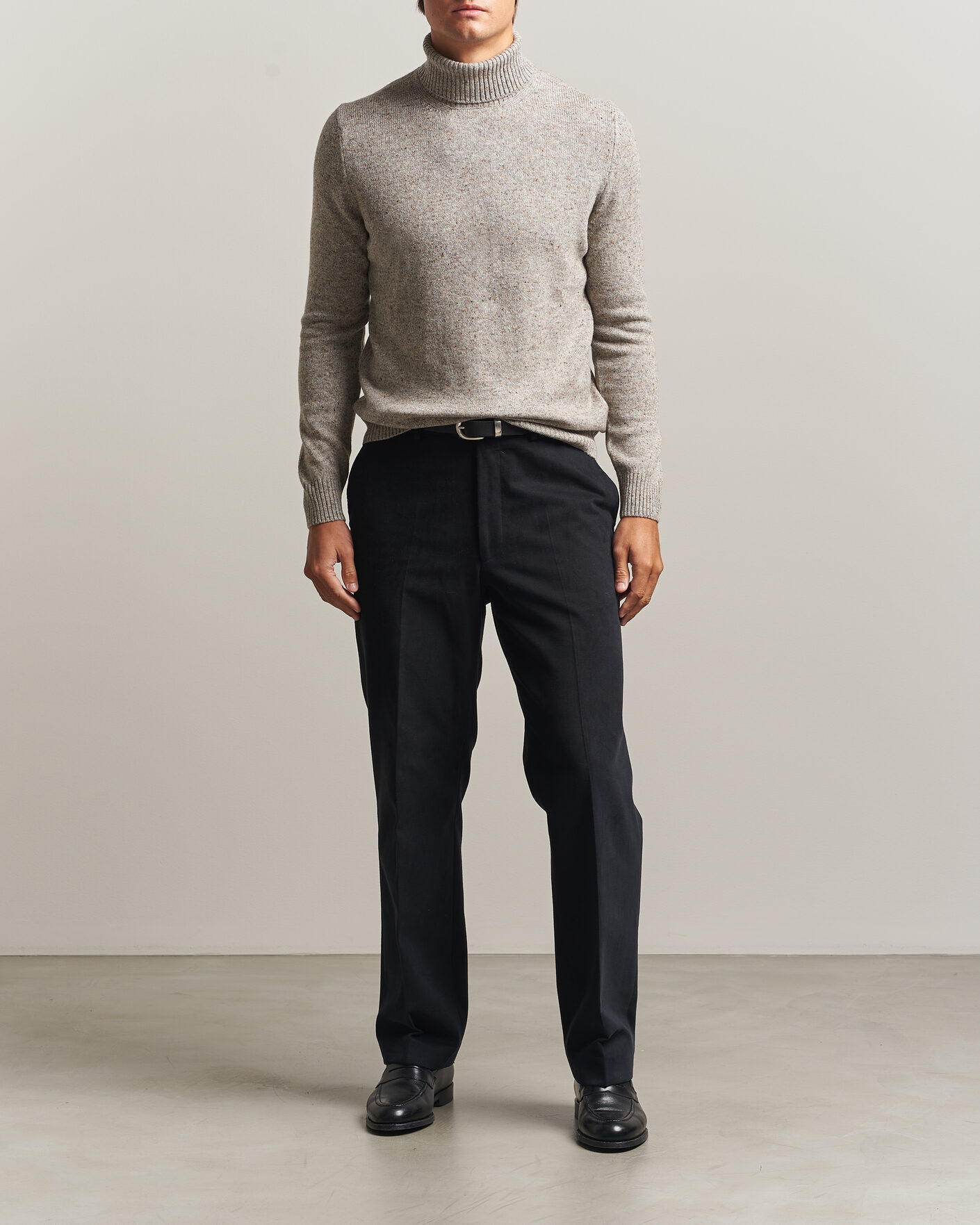 Homme | Pulls Et Tricots | Gran Sasso | Wool/Cashmere Donegal Rollneck Beige