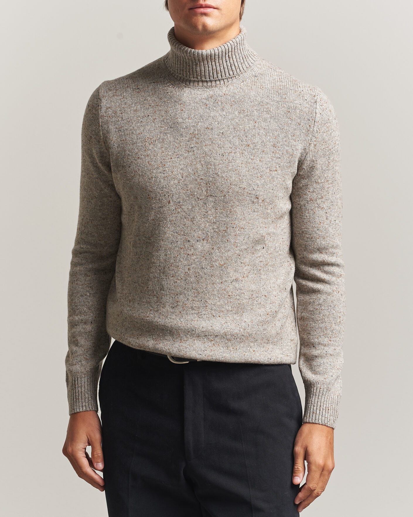 Homme | Pulls Et Tricots | Gran Sasso | Wool/Cashmere Donegal Rollneck Beige
