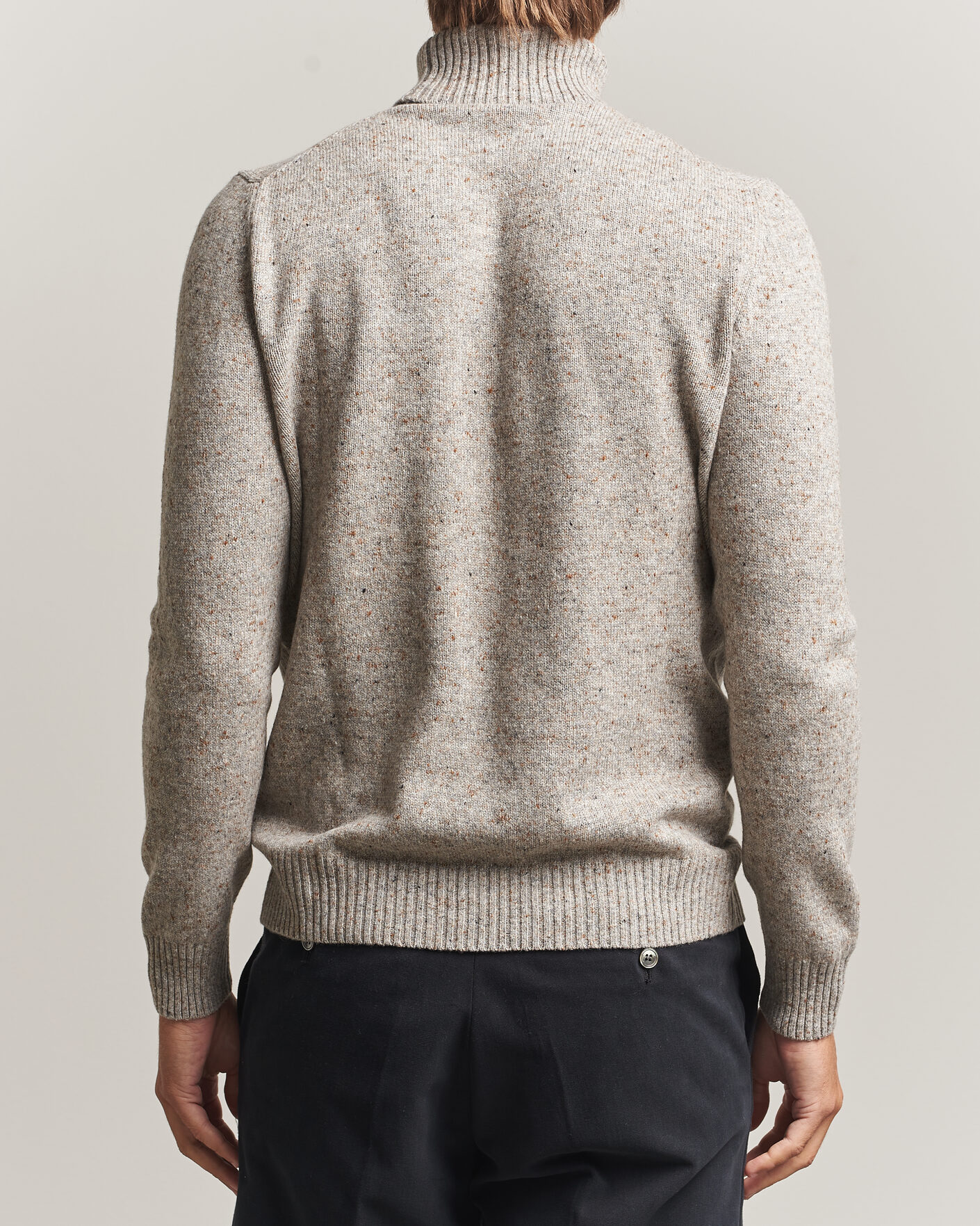 Homme | Pulls Et Tricots | Gran Sasso | Wool/Cashmere Donegal Rollneck Beige