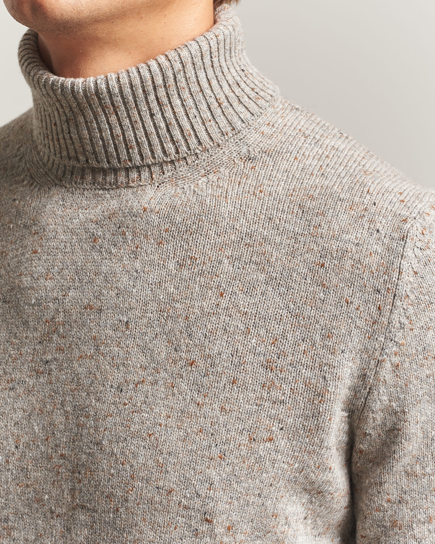 Homme | Pulls Et Tricots | Gran Sasso | Wool/Cashmere Donegal Rollneck Beige