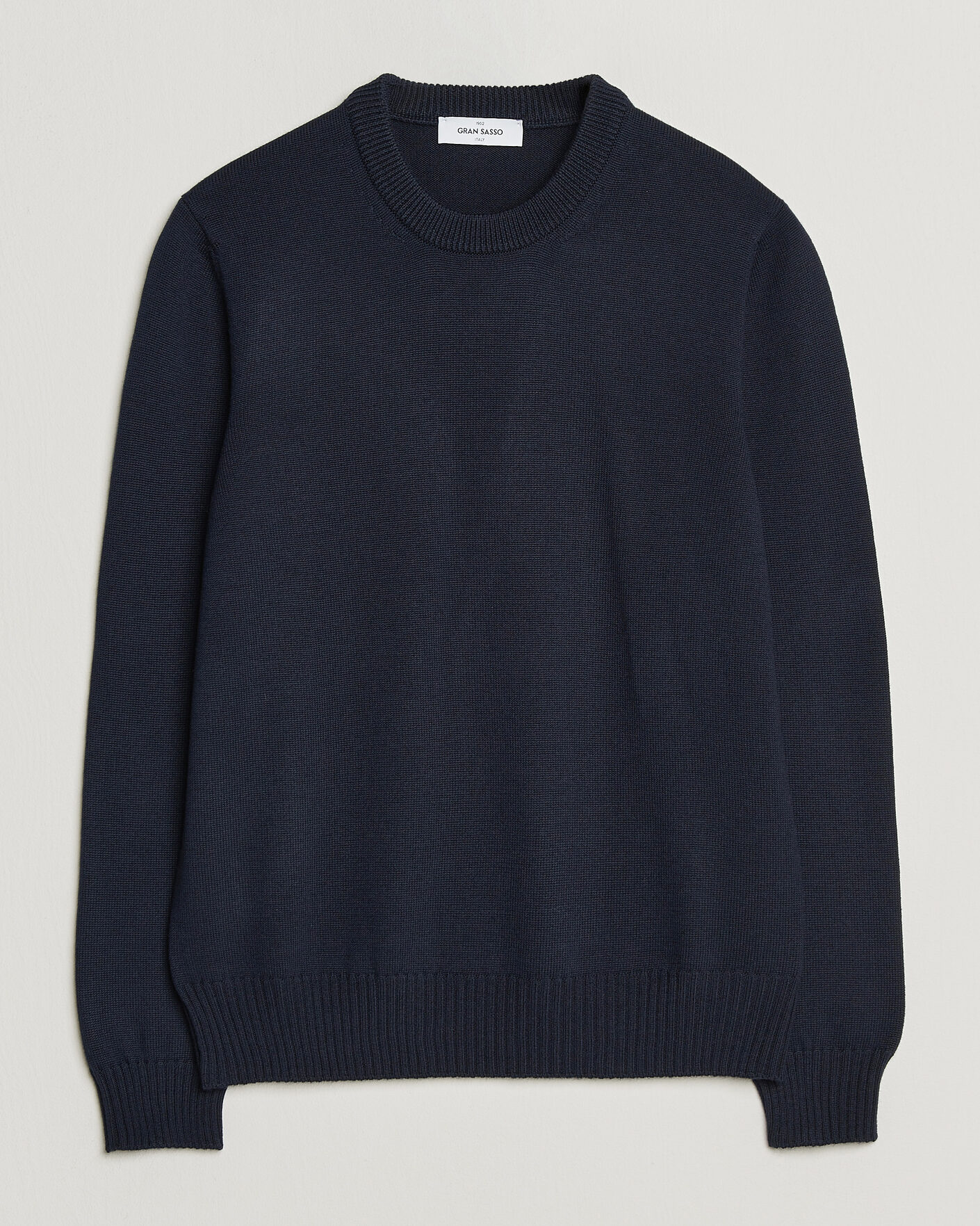 Homme | Pulls Et Tricots | Gran Sasso | Merino Knitted Crew Neck Navy