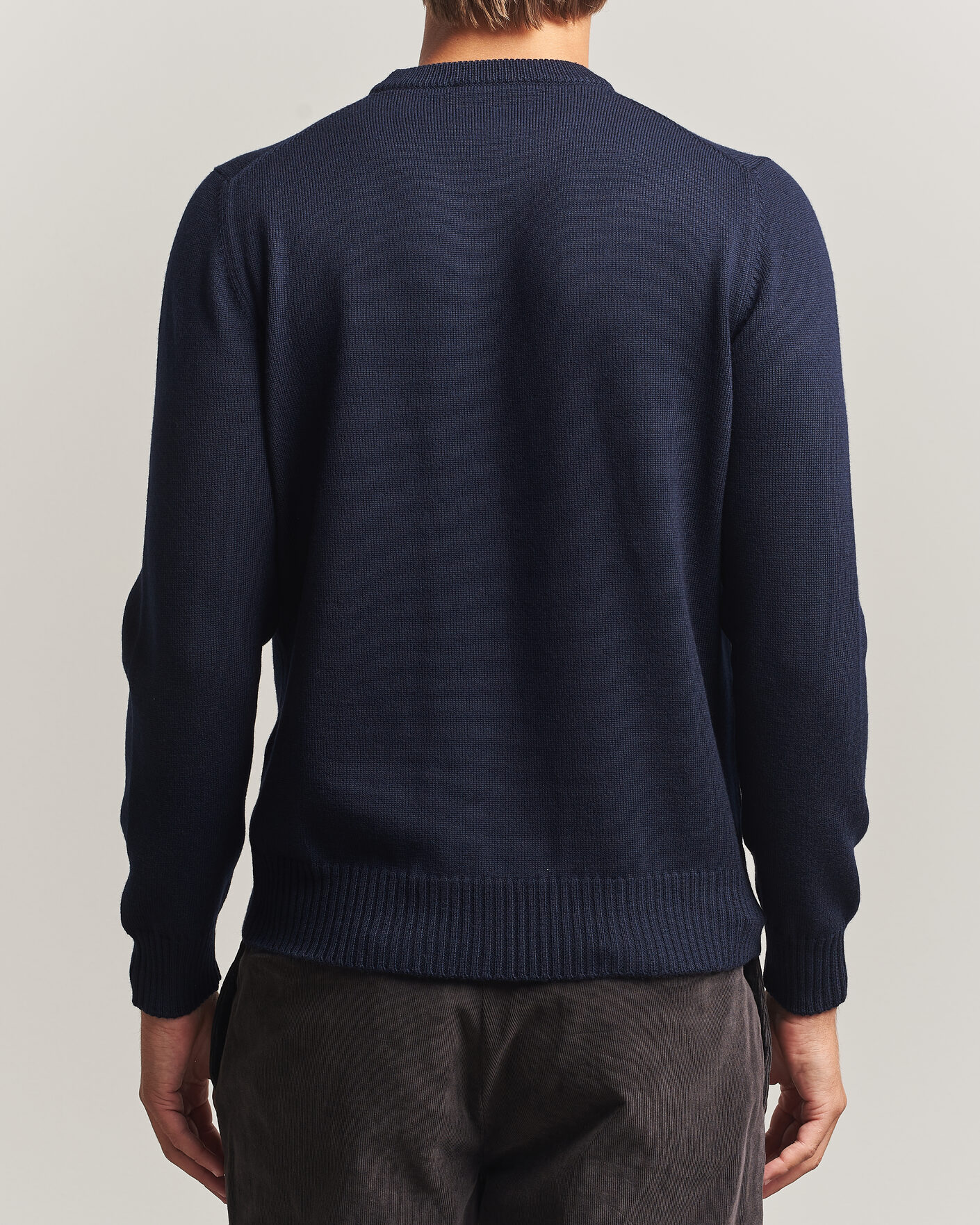 Homme | Pulls Et Tricots | Gran Sasso | Merino Knitted Crew Neck Navy