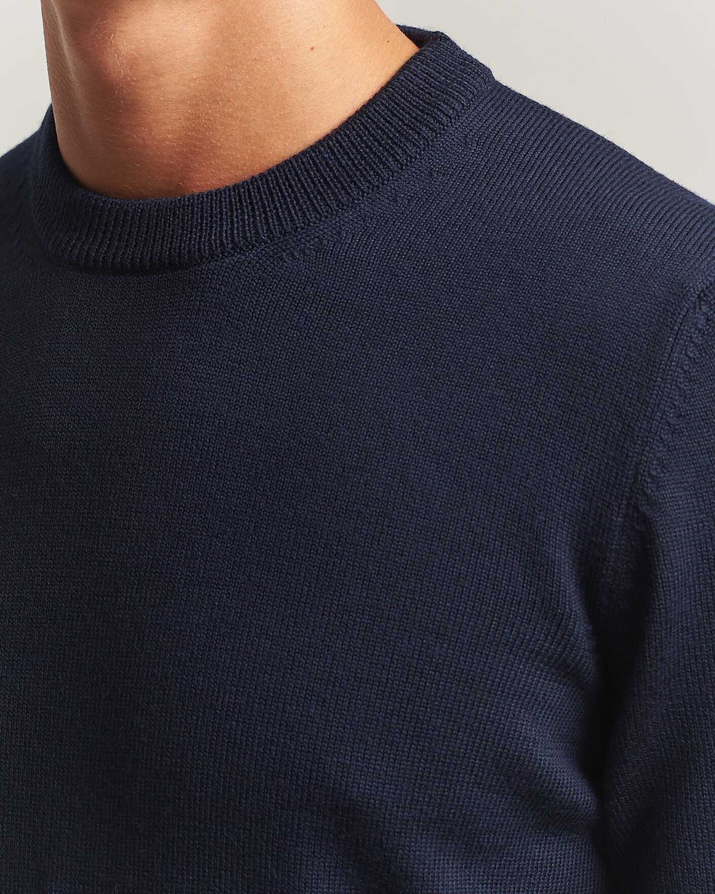 Homme | Pulls Et Tricots | Gran Sasso | Merino Knitted Crew Neck Navy