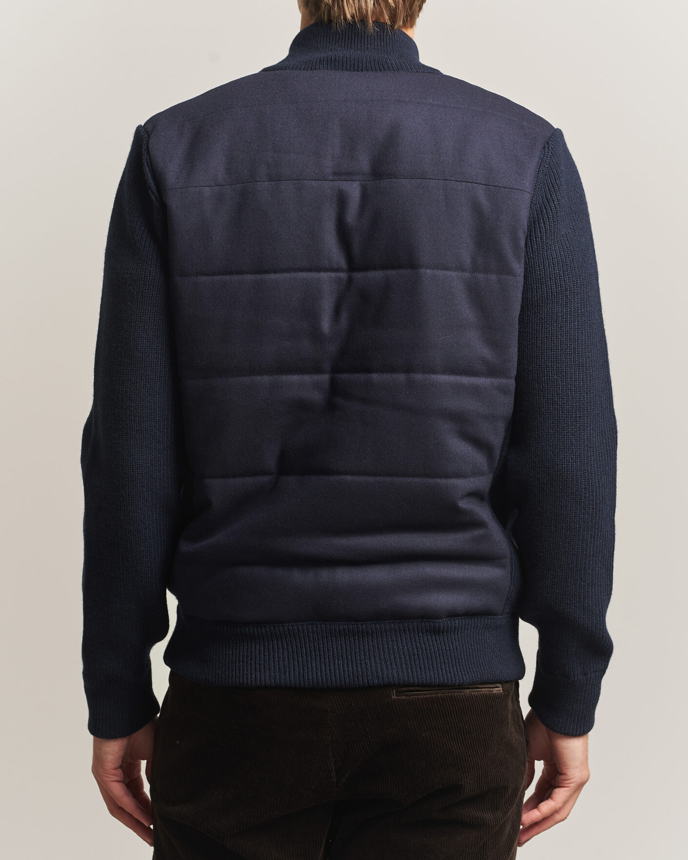 Homme | Manteaux Et Vestes | Gran Sasso | Brushed Wool Hybrid Jacket Navy
