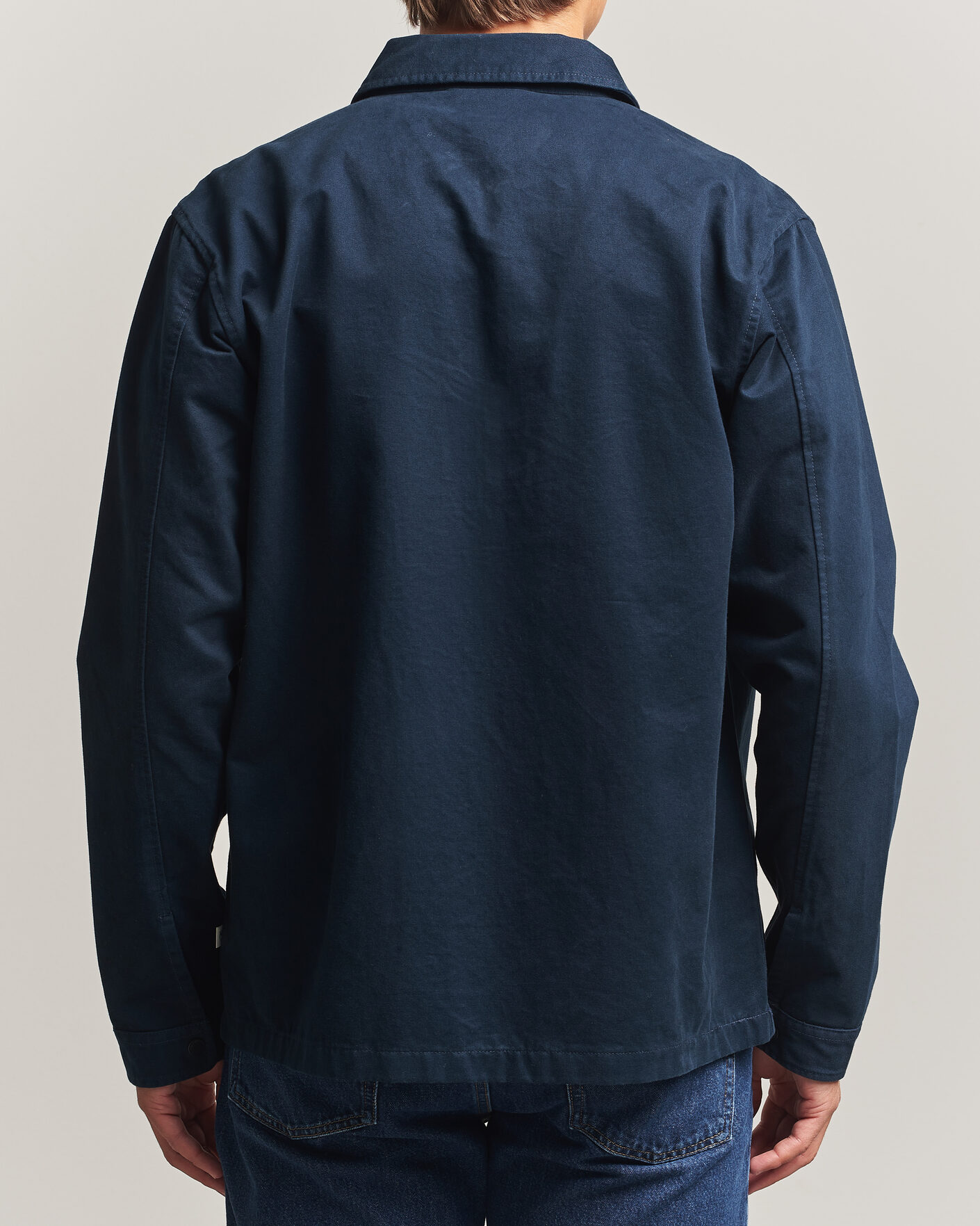 Homme | Chemises | KnowledgeCotton Apparel | Twill Zip Overshirt Total Eclipse