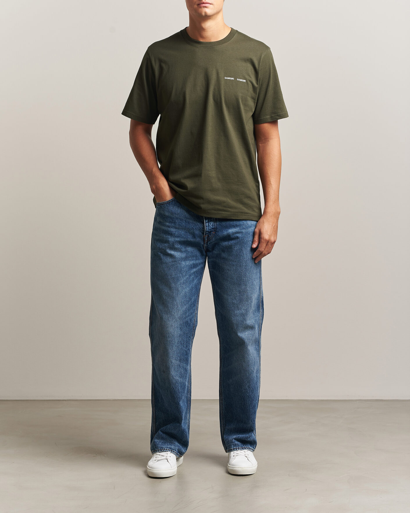 Homme | T-shirts | Samsøe Samsøe | Thomas Cotton T-Shirt Forest Night