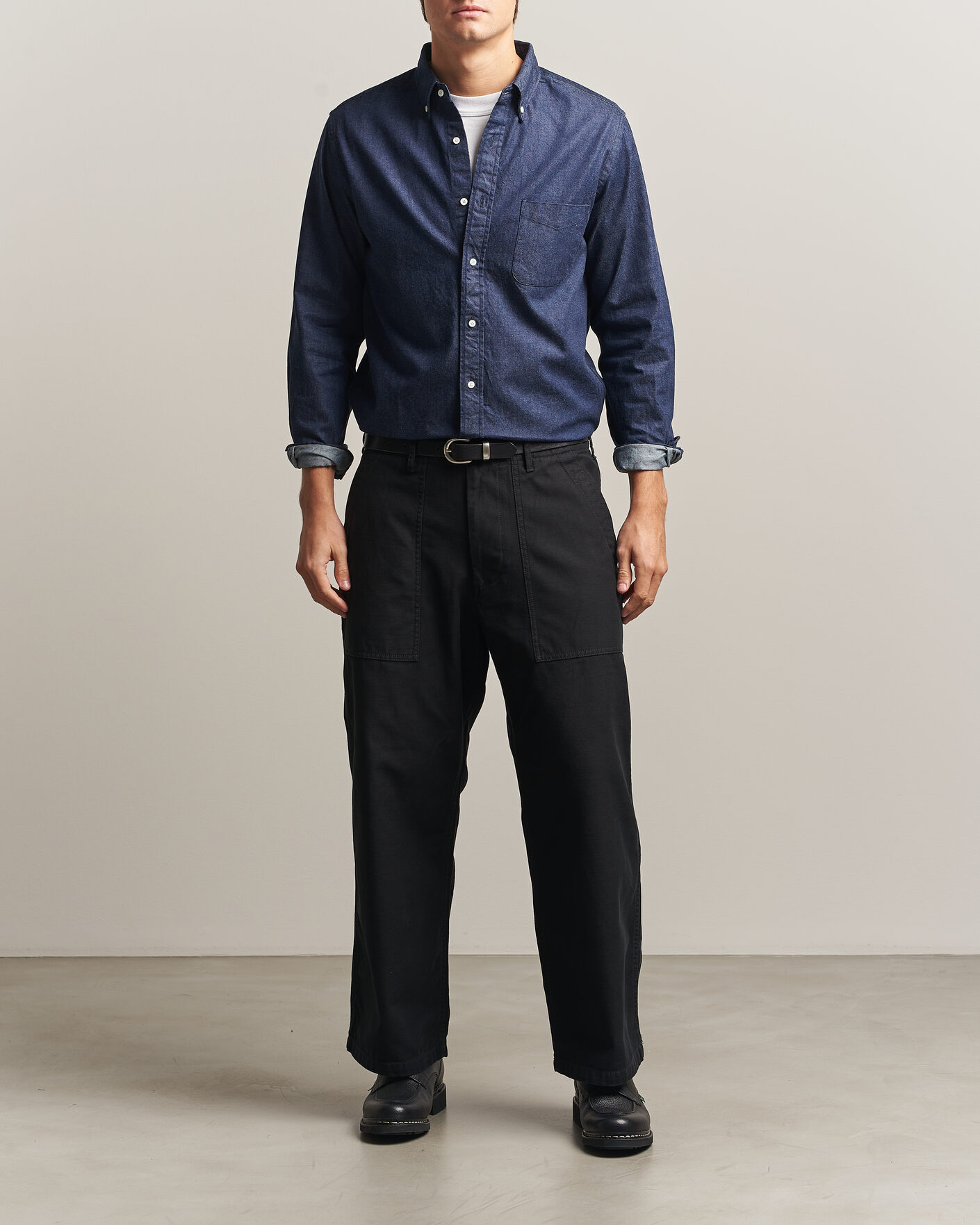 Homme | Chemises | BEAMS PLUS | Denim Button Down Shirt Indigo