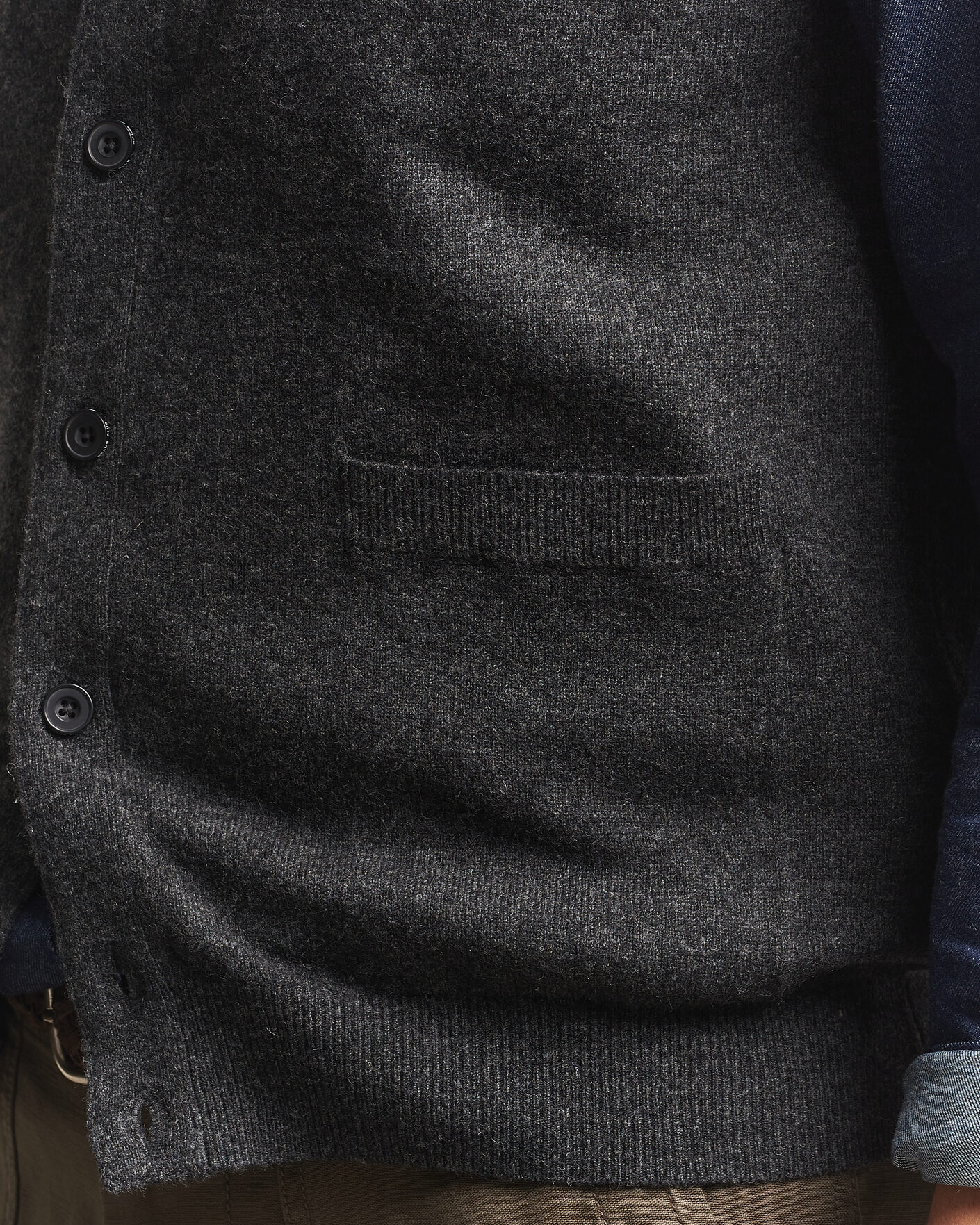 Homme | Pulls Et Tricots | BEAMS PLUS | Button Knit Vest Charcoal
