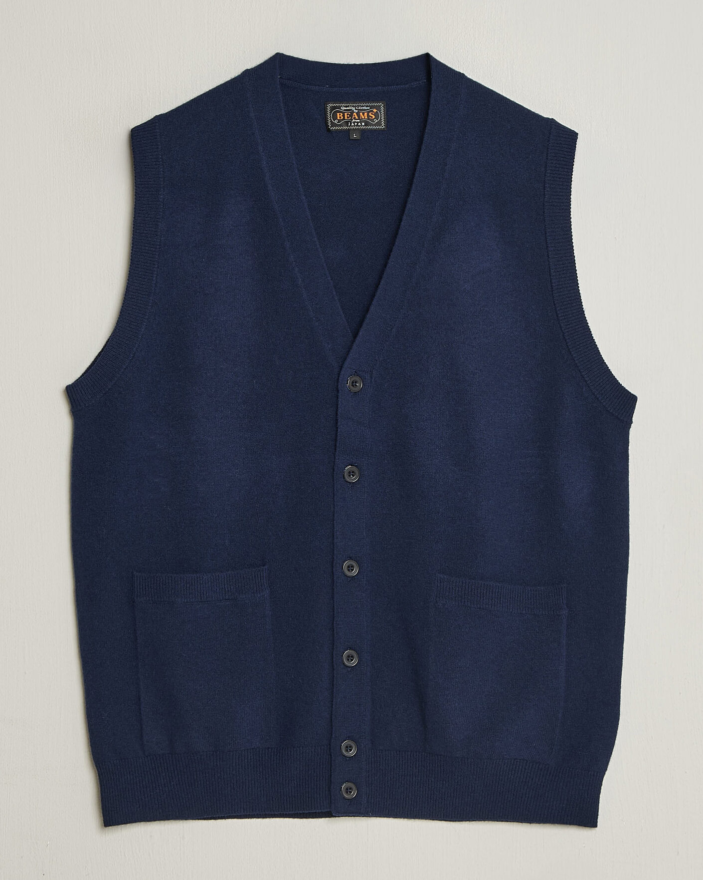 Homme | Pulls Et Tricots | BEAMS PLUS | Button Knit Vest Navy