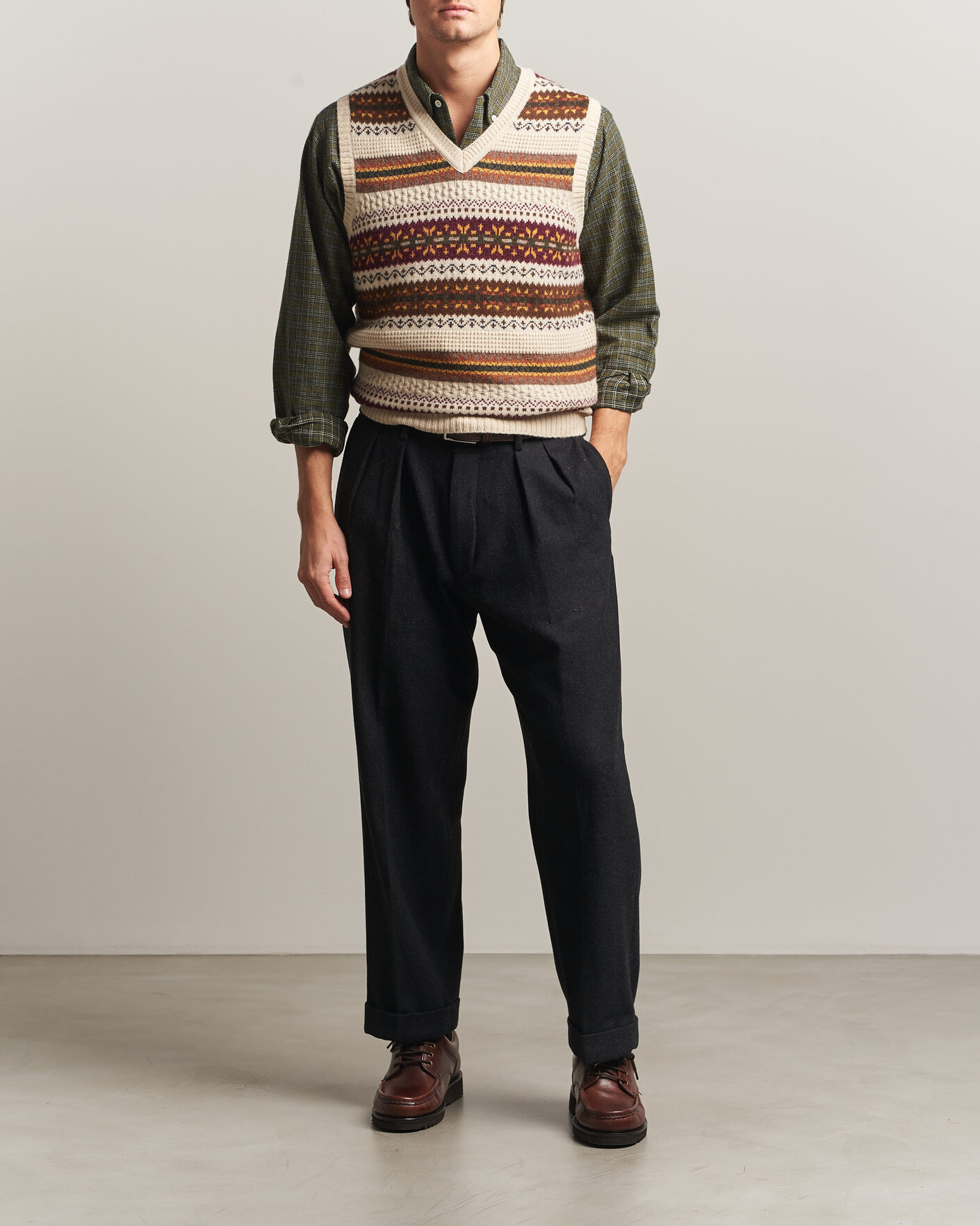 Homme | Pulls Et Tricots | BEAMS PLUS | Fair Isle Knit Vest Beige