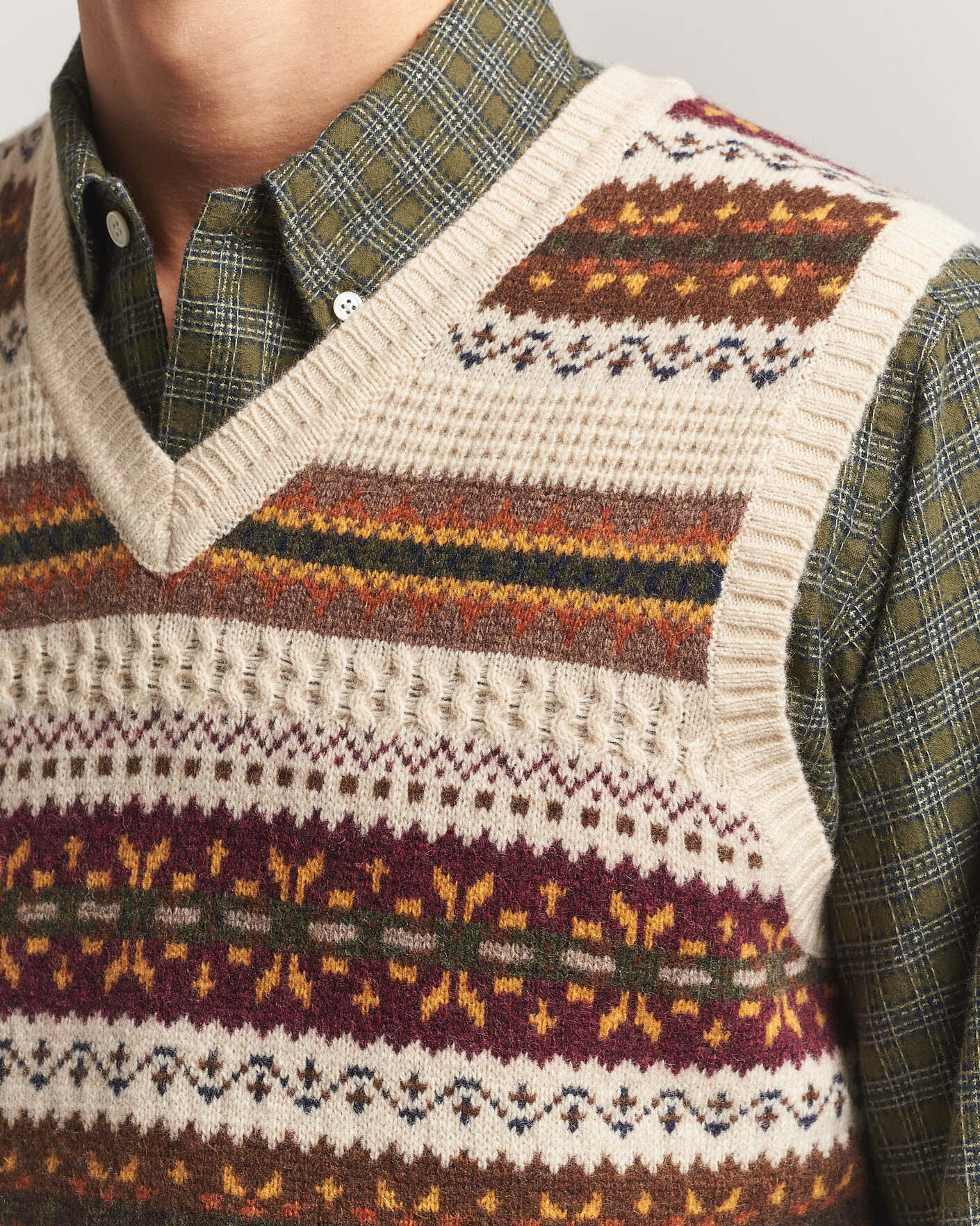 Homme | Pulls Et Tricots | BEAMS PLUS | Fair Isle Knit Vest Beige