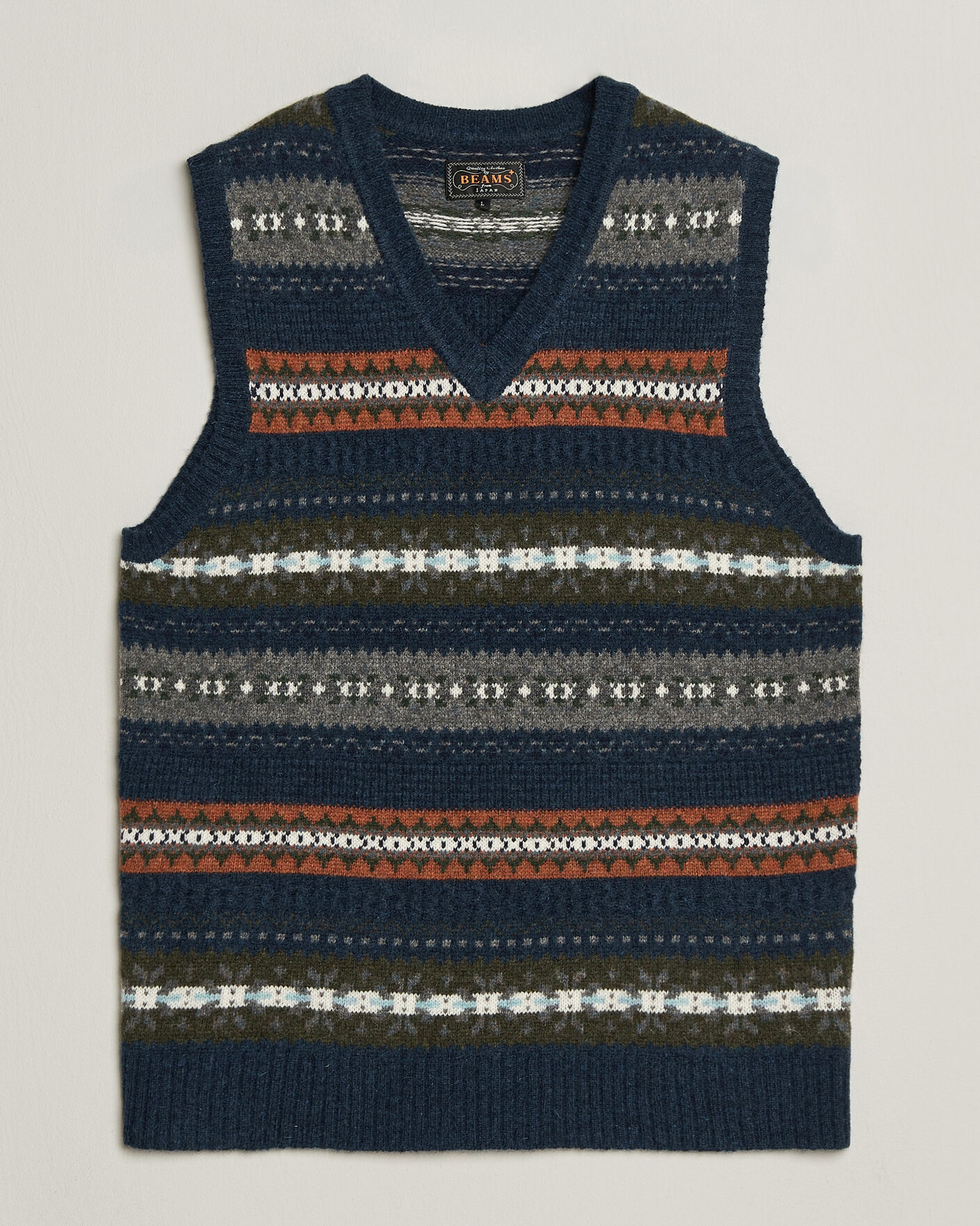 Homme | Pulls Et Tricots | BEAMS PLUS | Fair Isle Knit Vest Navy