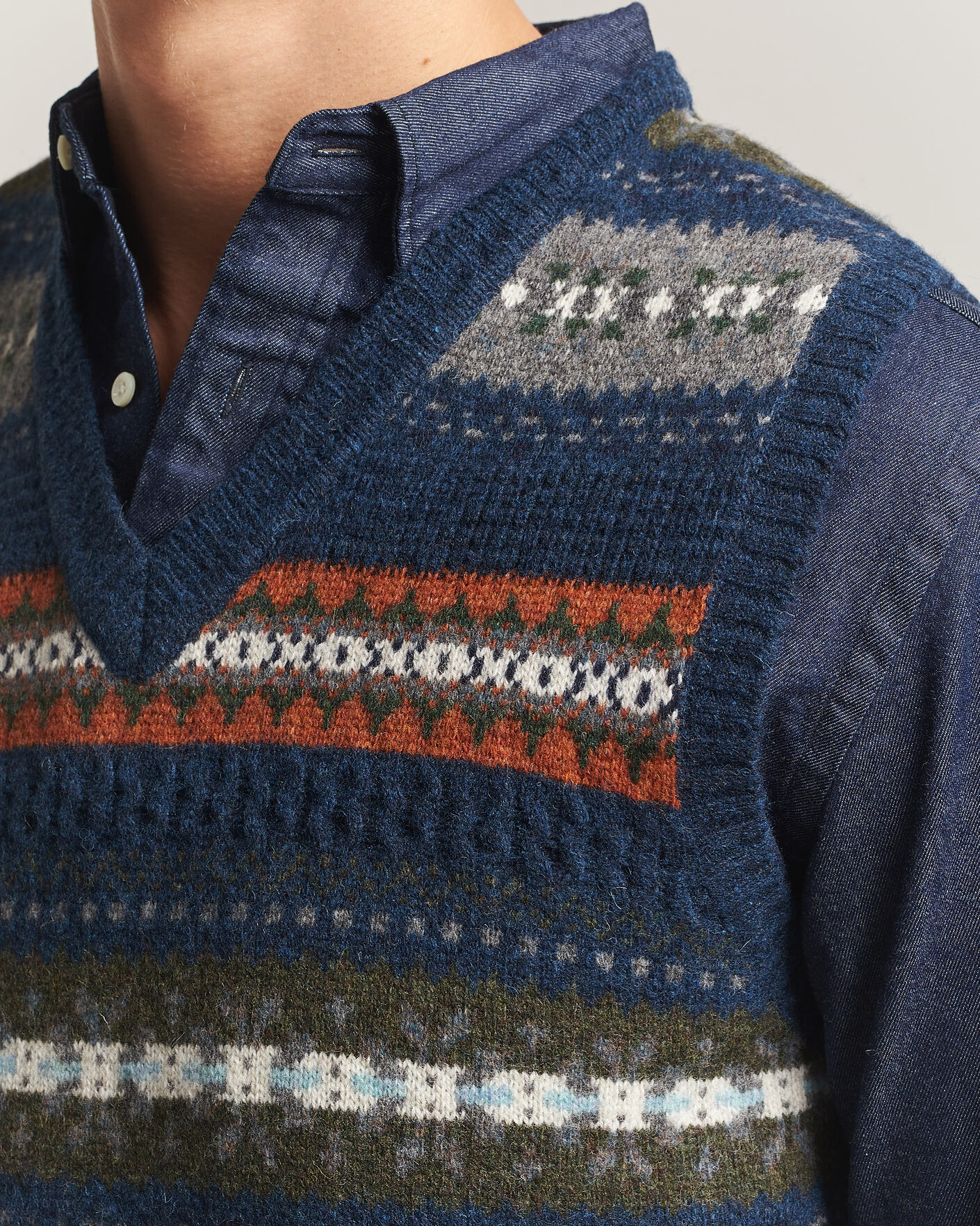 Homme | Pulls Et Tricots | BEAMS PLUS | Fair Isle Knit Vest Navy