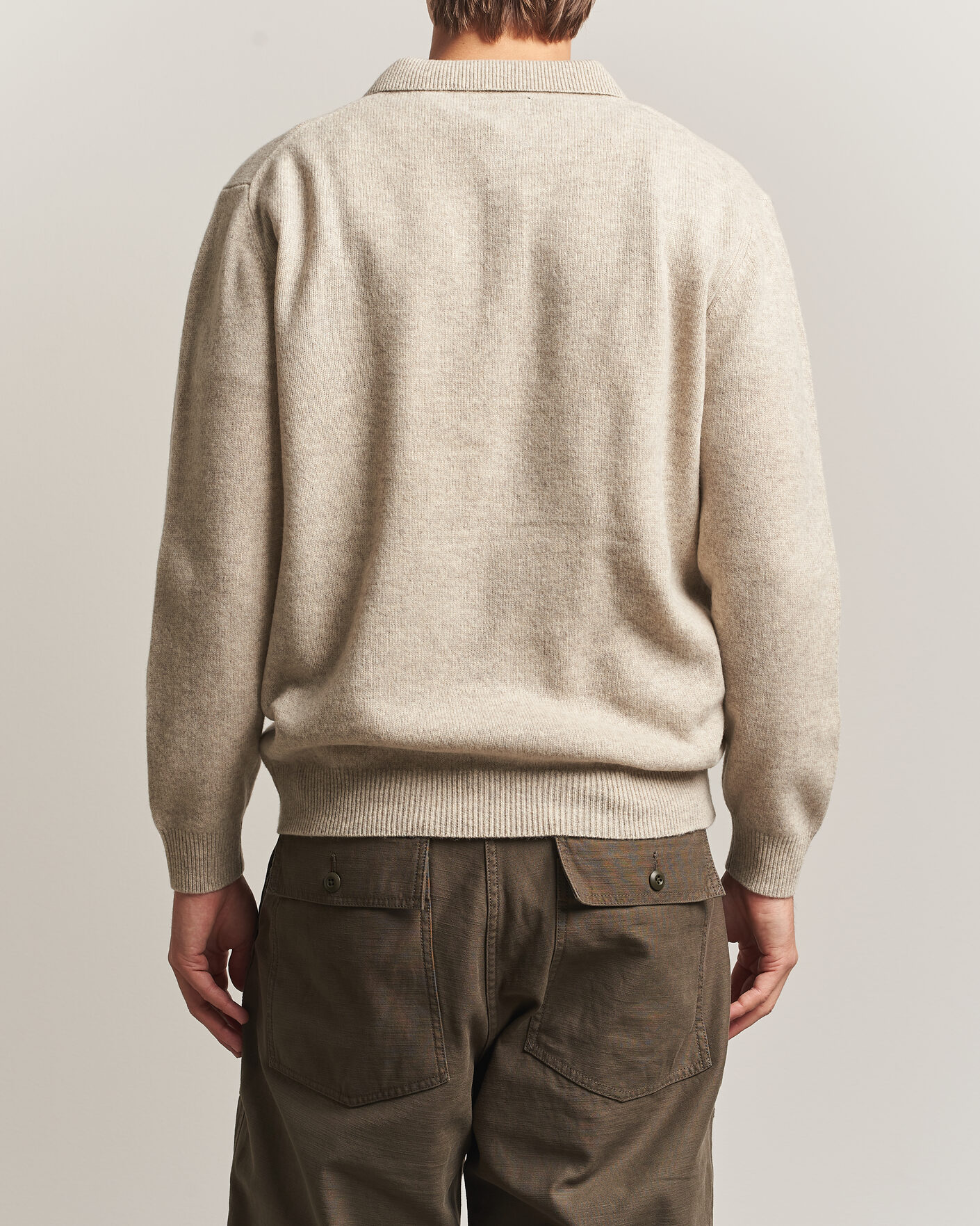 Homme | Pulls Et Tricots | BEAMS PLUS | Knitted Wool Polo Beige