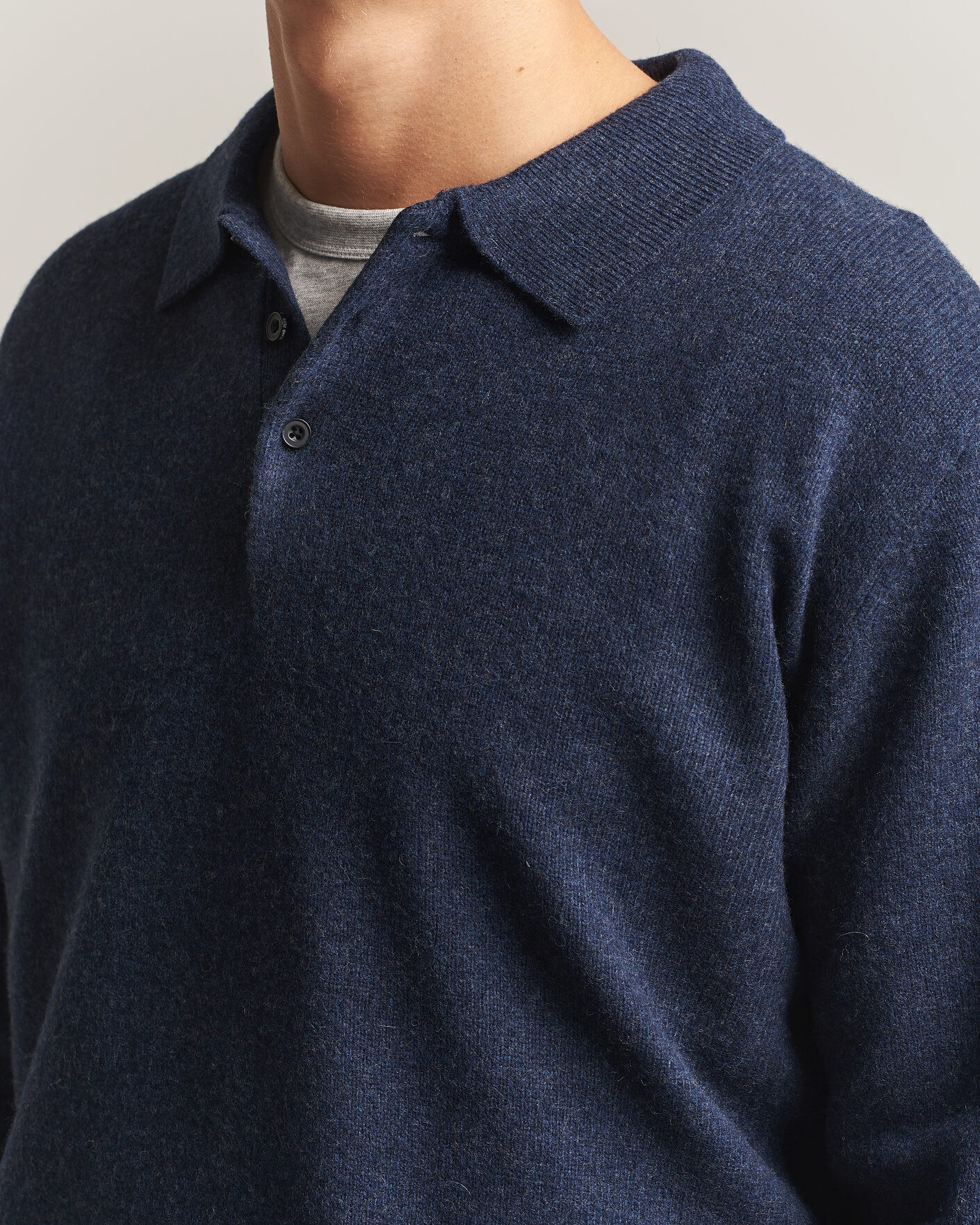 Homme | Pulls Et Tricots | BEAMS PLUS | Knitted Wool Polo Navy