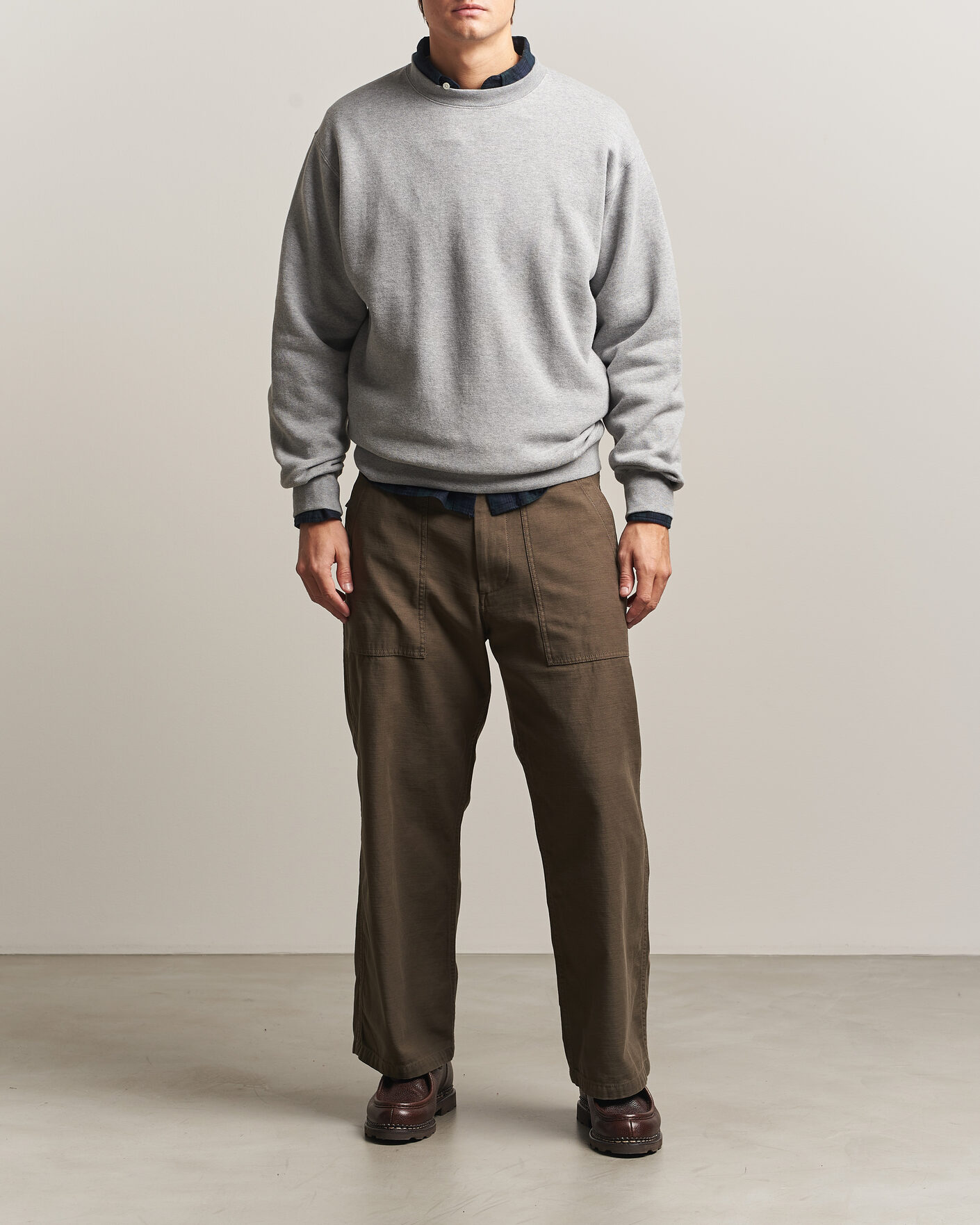 Homme | Pulls Et Tricots | BEAMS PLUS | Soft Sweat Crew Neck Grey