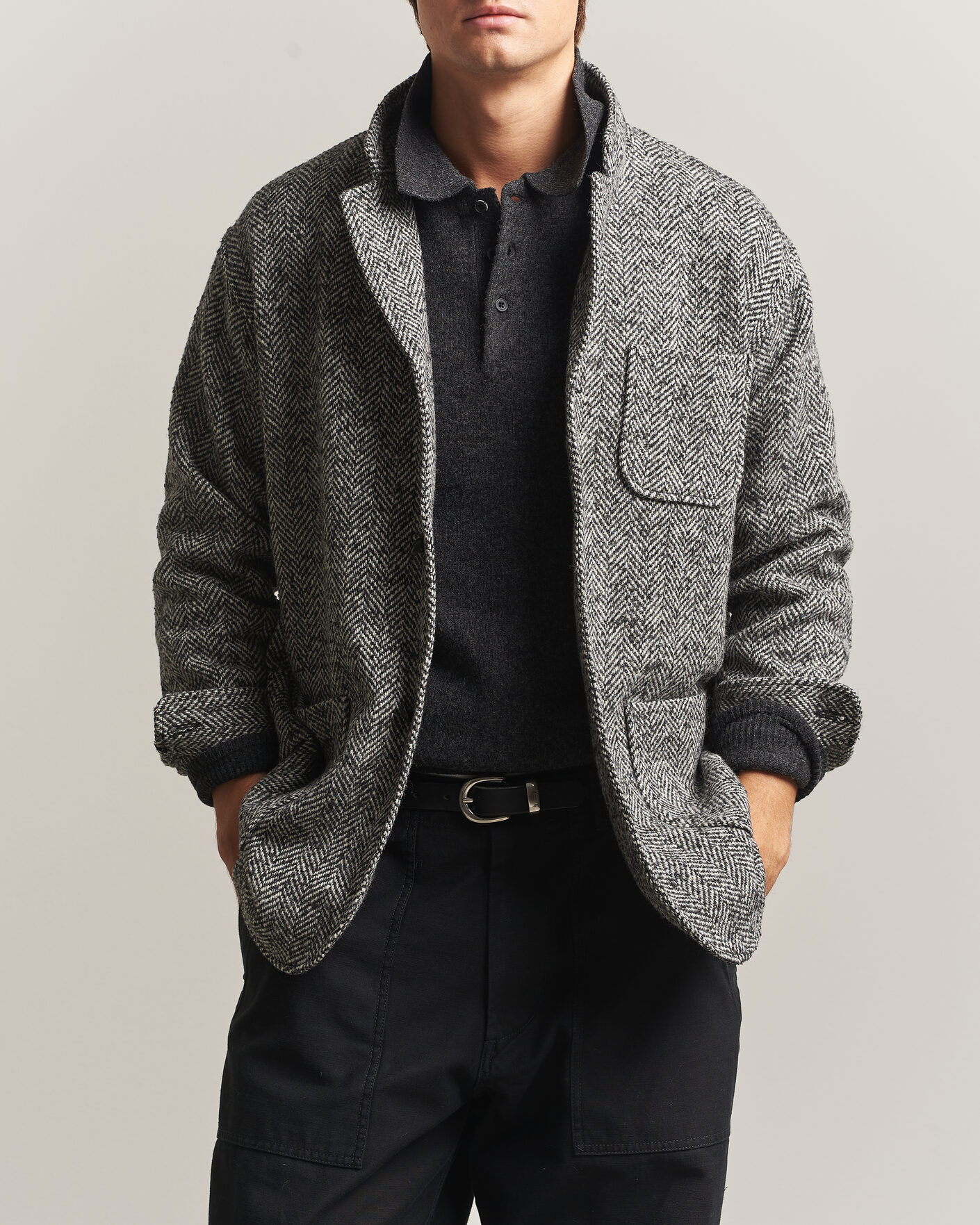 Homme | Manteaux Et Vestes | BEAMS PLUS | Wool Herringbone Jacket Grey