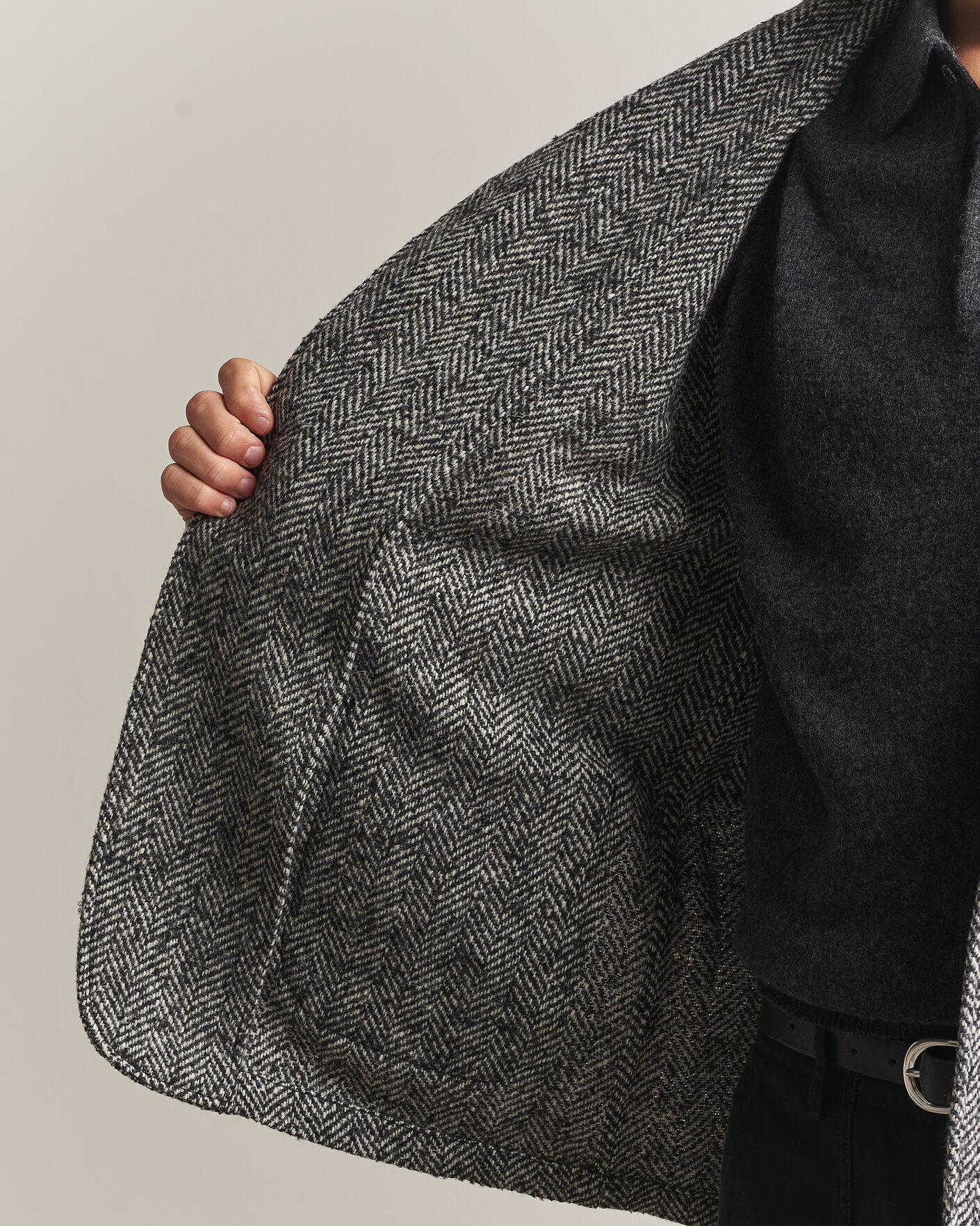 Homme | Manteaux Et Vestes | BEAMS PLUS | Wool Herringbone Jacket Grey