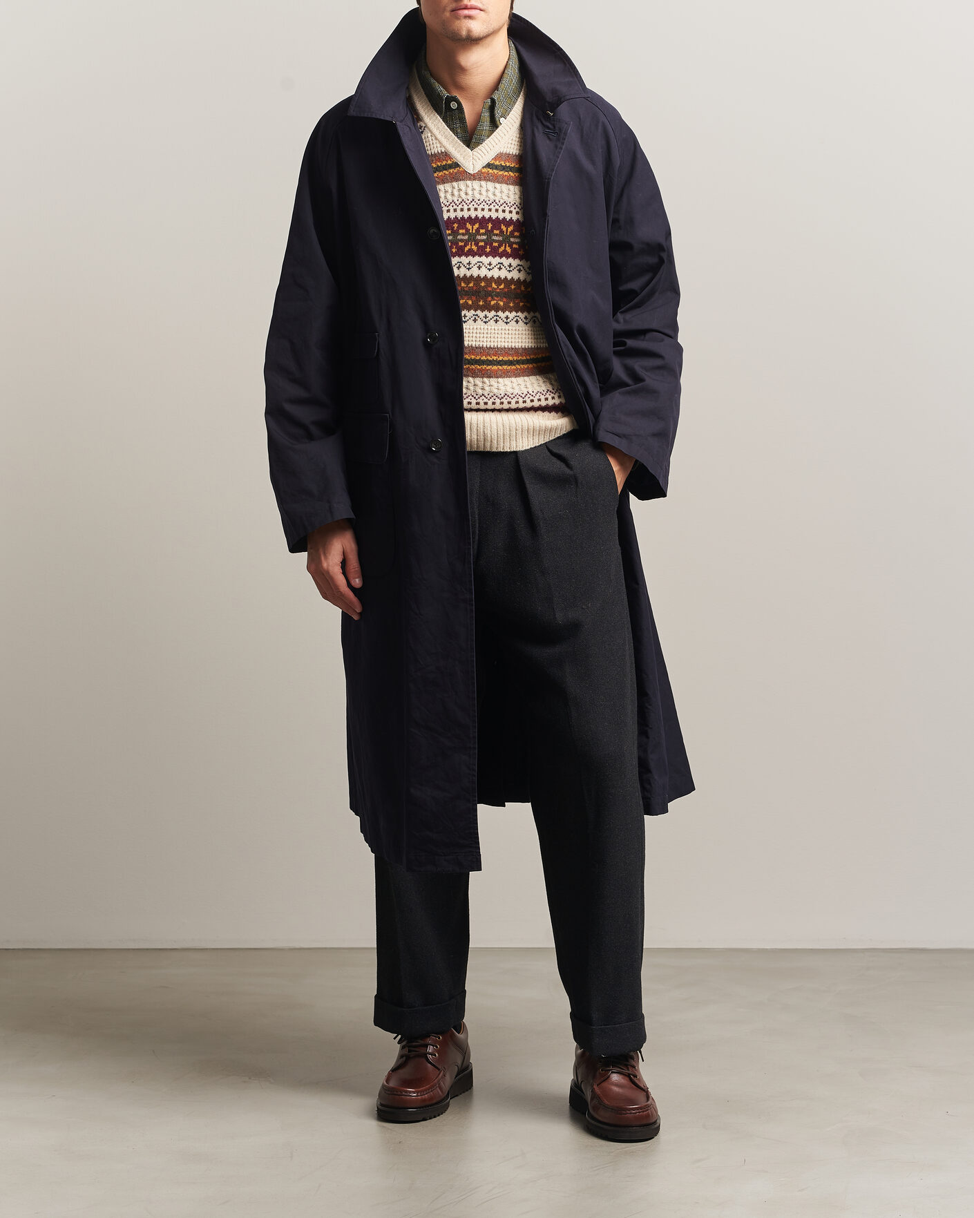 Homme | Manteaux Et Vestes | BEAMS PLUS | Oxford Over Coat Navy