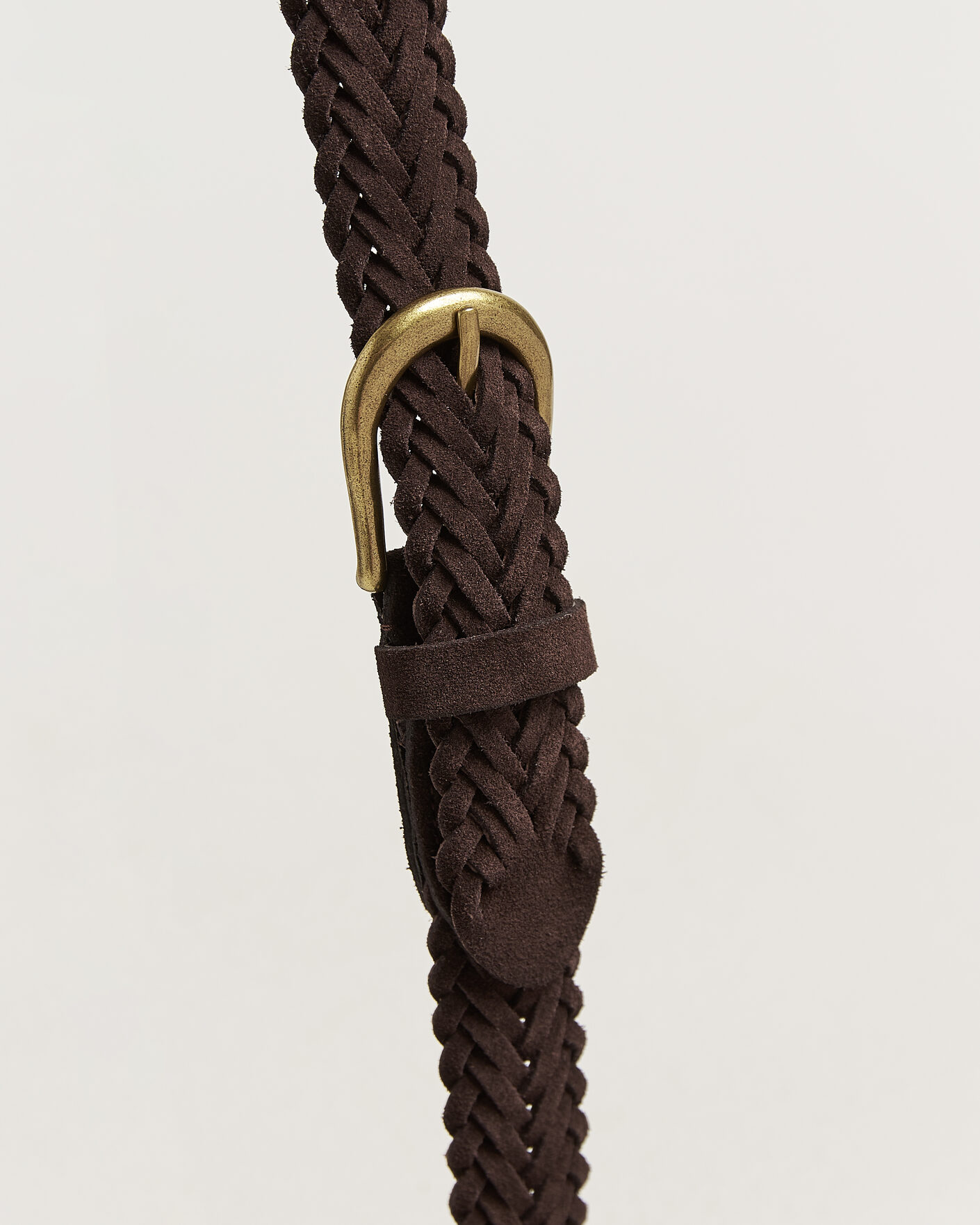 Homme | Ceintures | BEAMS PLUS | Suede Braided Belt Dark Brown