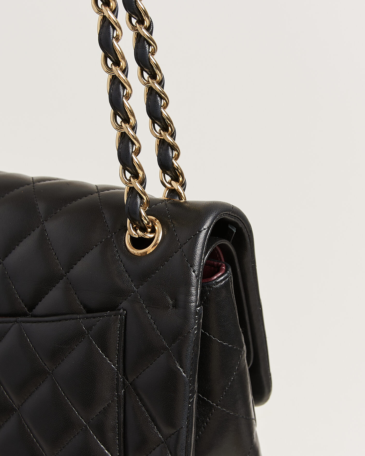 Homme | Pre-Owned & Vintage Bags | Chanel Pre-Owned | Classic Jumbo Double Flap Bag Lambskin Black