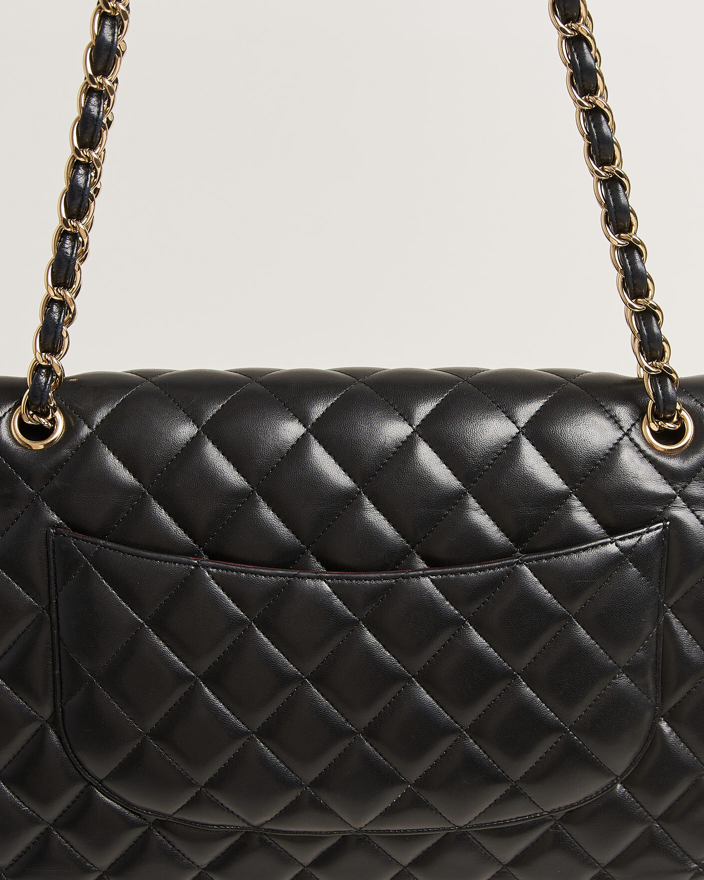 Homme | Pre-Owned & Vintage Bags | Chanel Pre-Owned | Classic Jumbo Double Flap Bag Lambskin Black