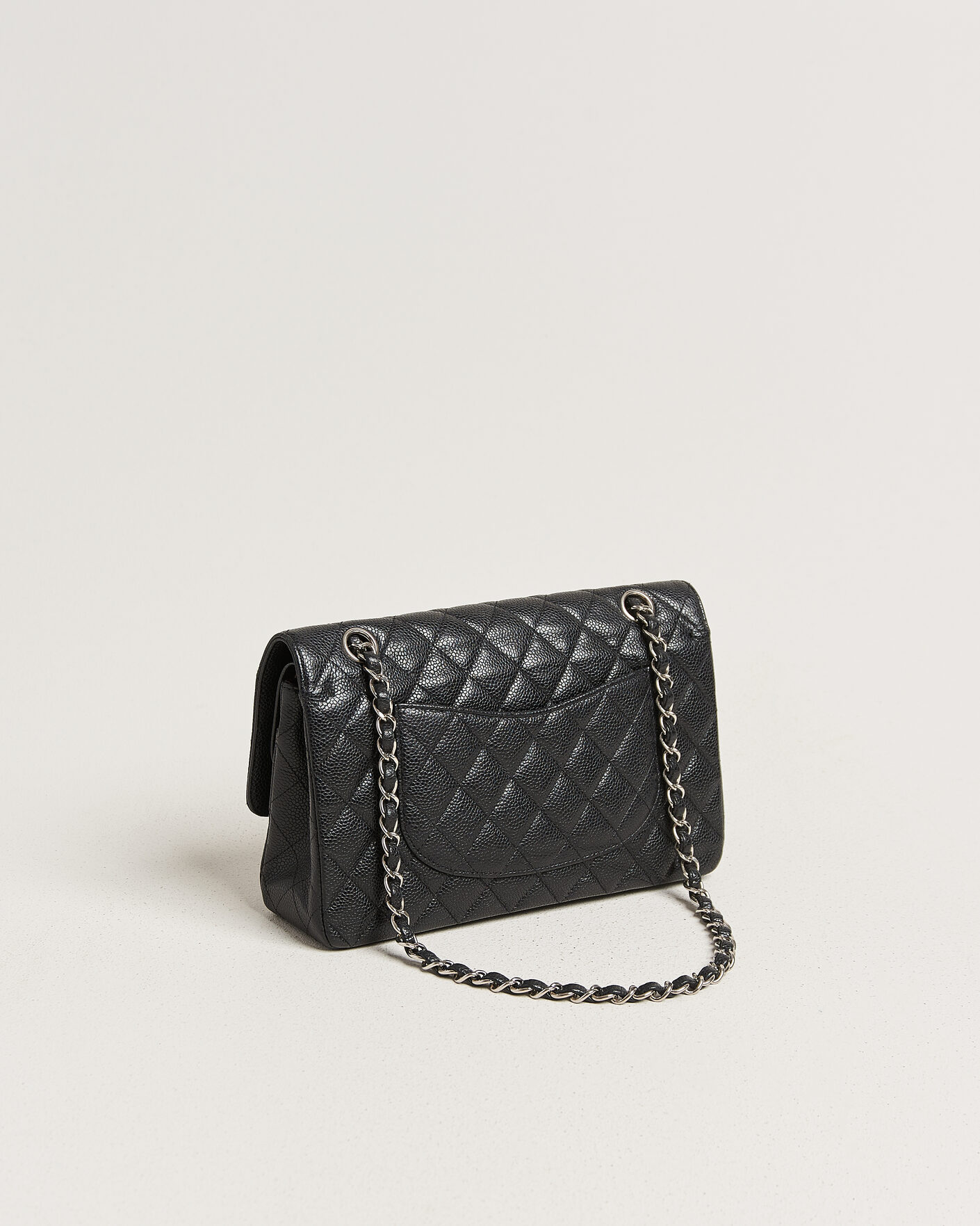 Homme | Pre-Owned & Vintage Bags | Chanel Pre-Owned | Classic Medium Single Flap Bag Caviar Black