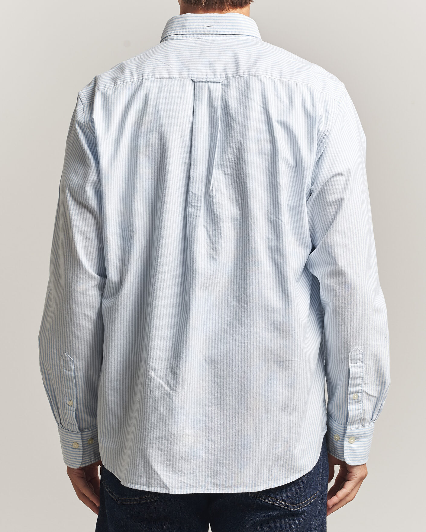 Homme | Chemises | Gant | Regular Fit Striped Oxford Shirt College Blue