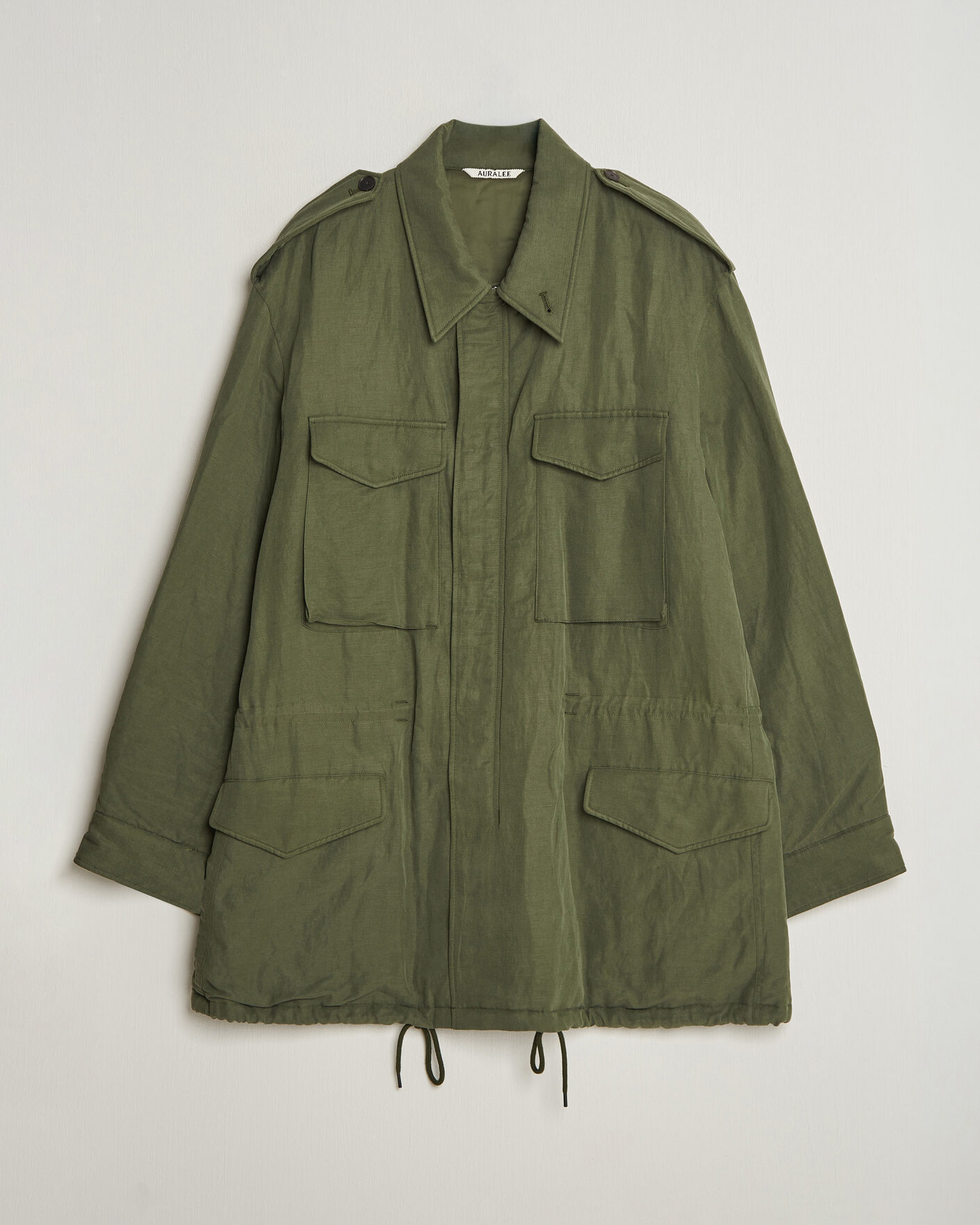 Homme | Manteaux Et Vestes | Auralee | Brushed Padded Military Jacket Olive