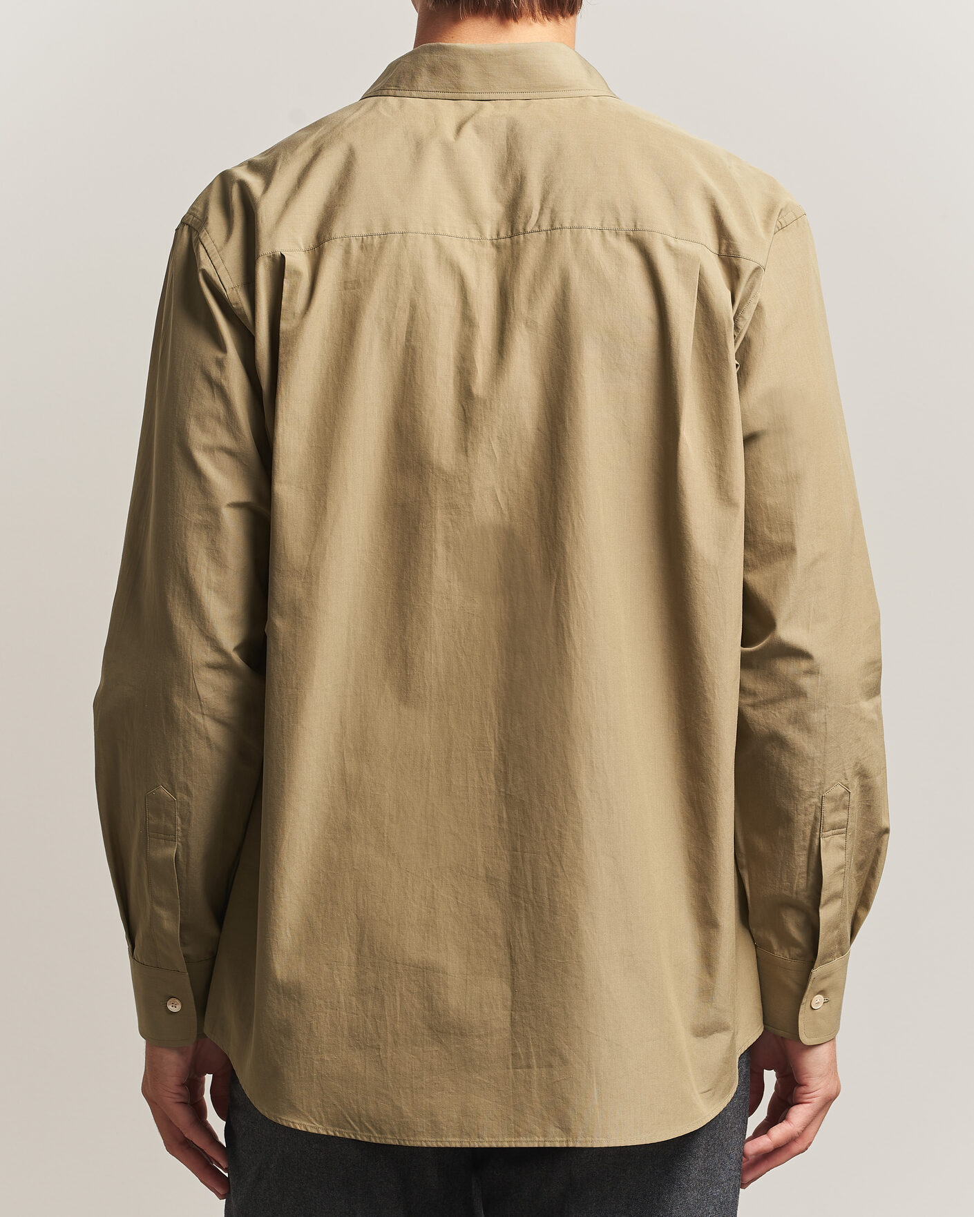 Homme | Chemises | Auralee | Finx Light Weather Chambray Shirt Olive Brown