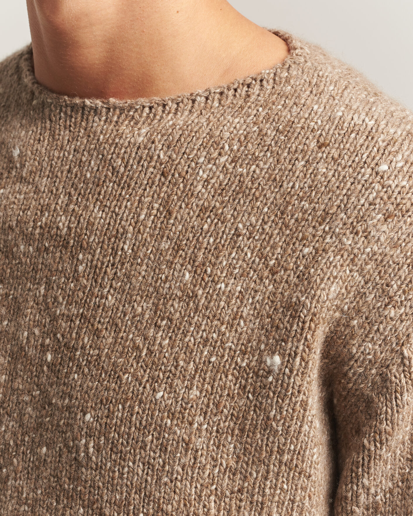 Homme | Pulls Et Tricots | Auralee | Homespun Tweed Knit Pullover Top Brown