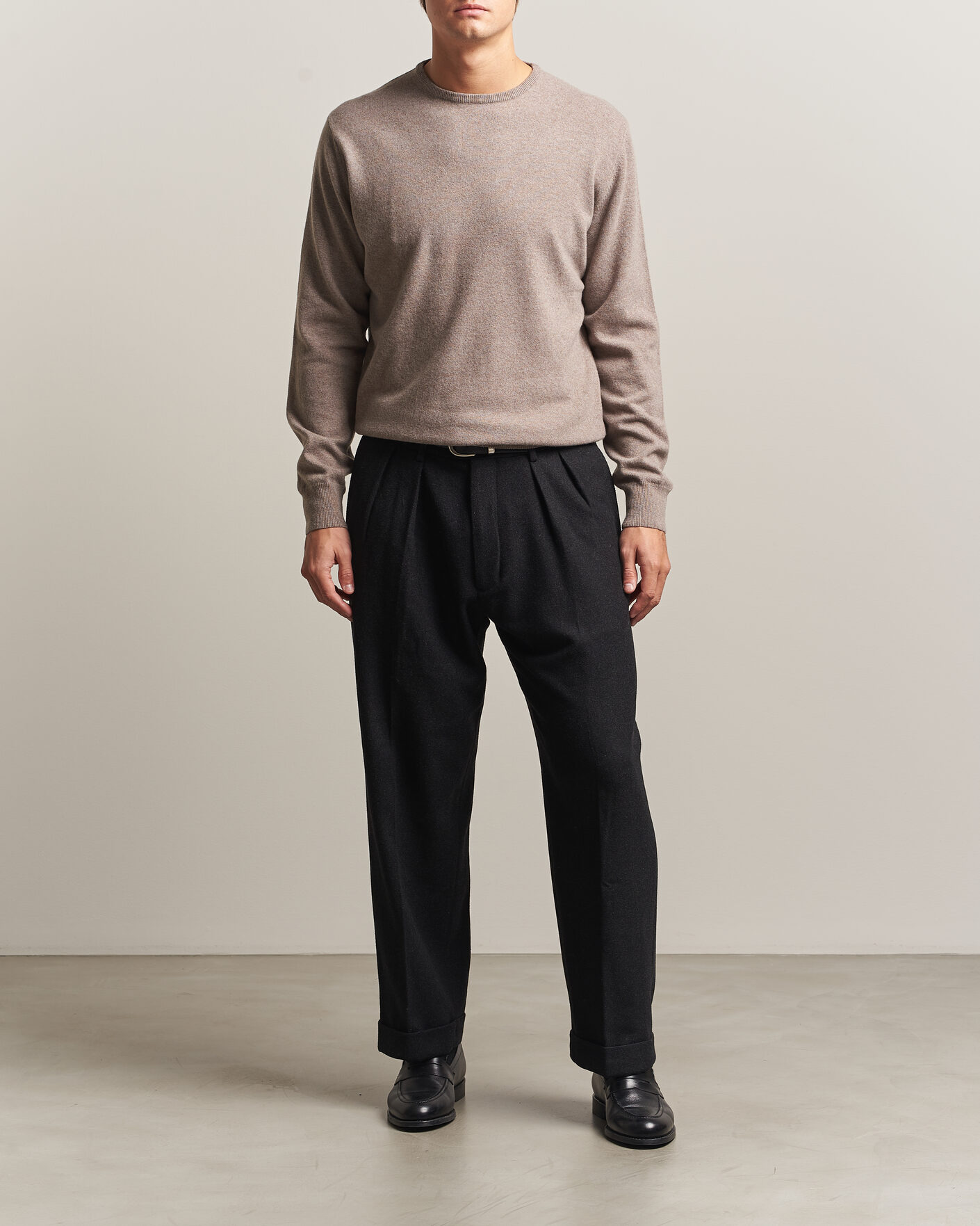 Homme | Pulls Et Tricots | Morgano | Wool/Cashmere Crewneck Walnut