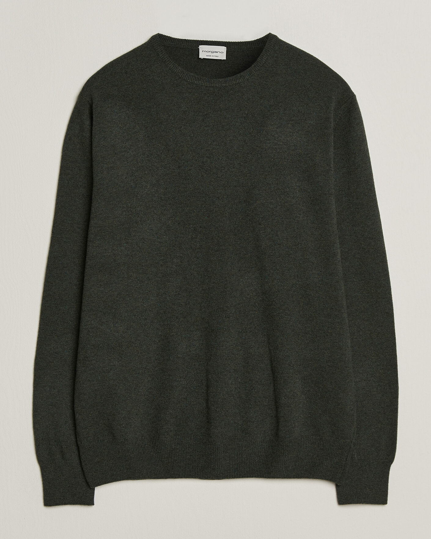 Homme | Pulls Et Tricots | Morgano | Wool/Cashmere Crewneck Dark Green