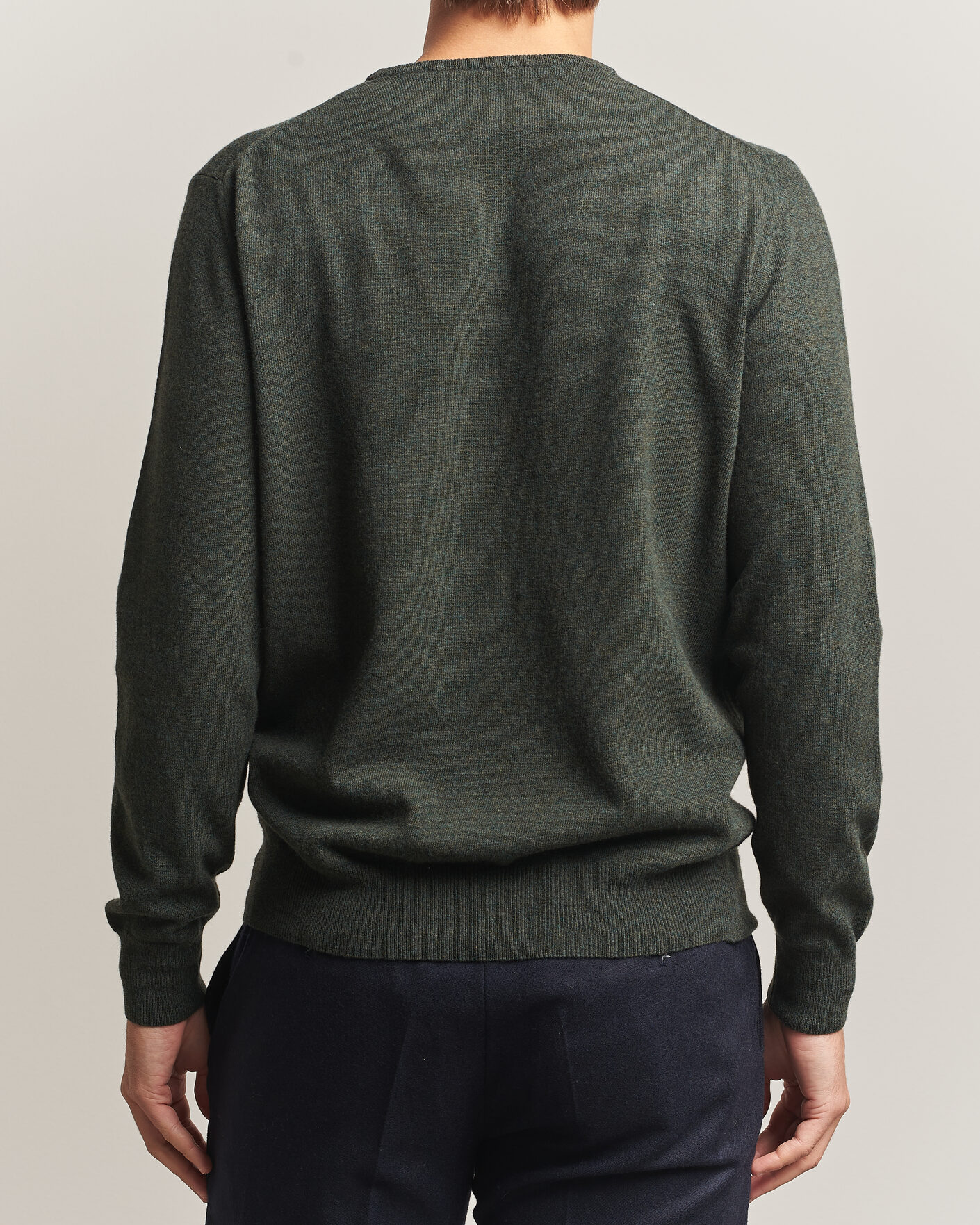 Homme | Pulls Et Tricots | Morgano | Wool/Cashmere Crewneck Dark Green