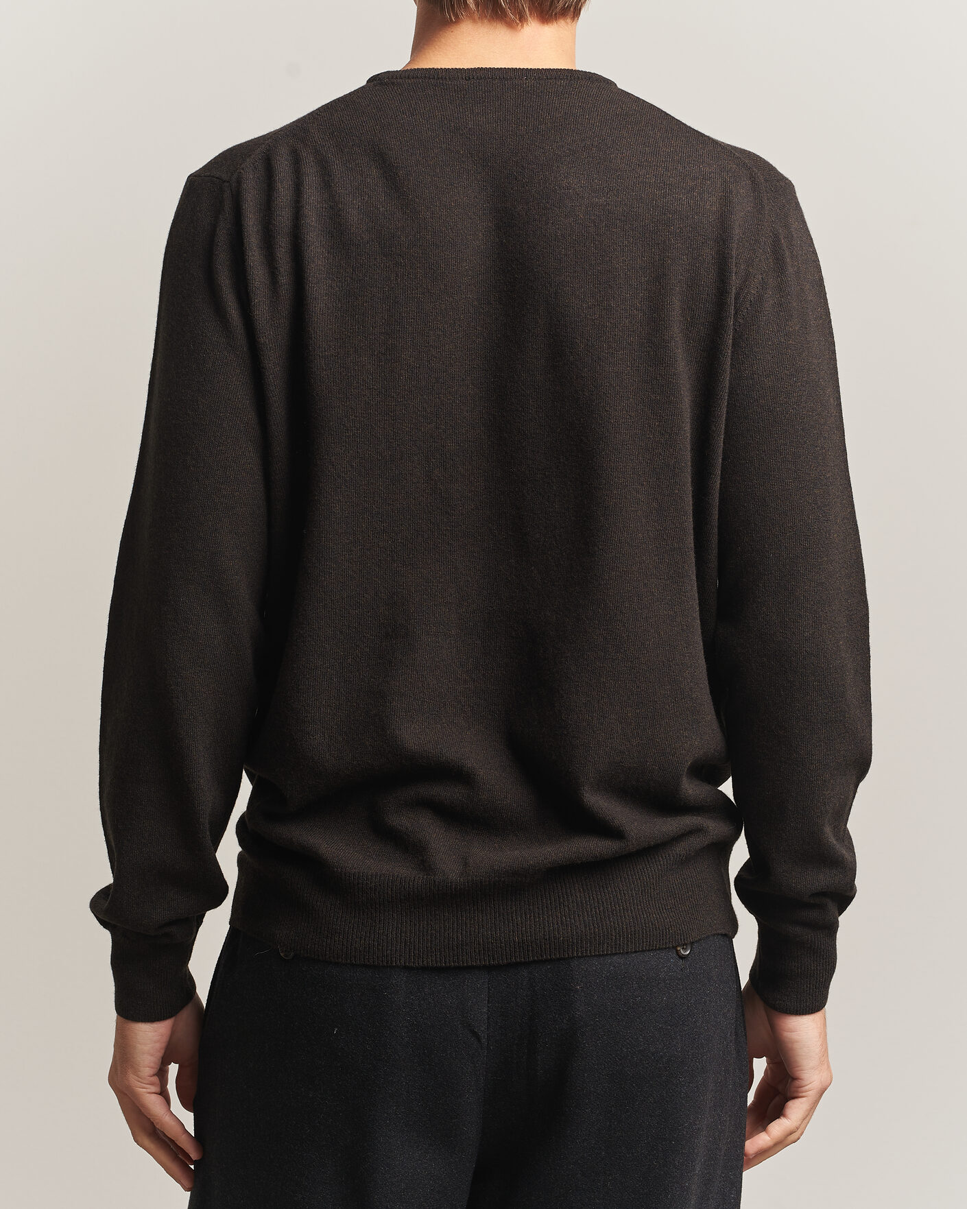 Homme | Pulls Et Tricots | Morgano | Wool/Cashmere Crewneck Dark Brown