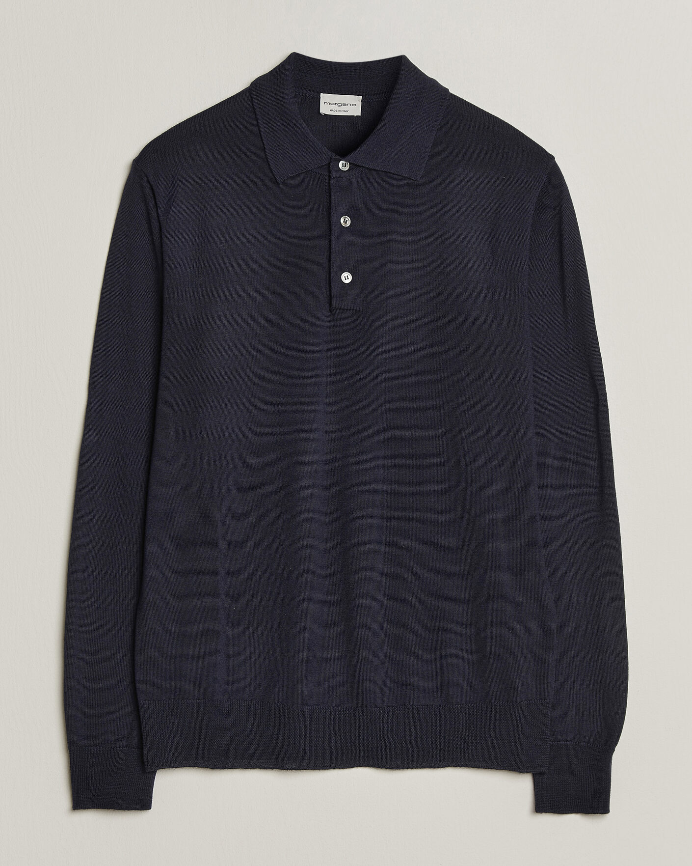Homme | Pulls Et Tricots | Morgano | Extra Fine Merino Wool Polo Navy