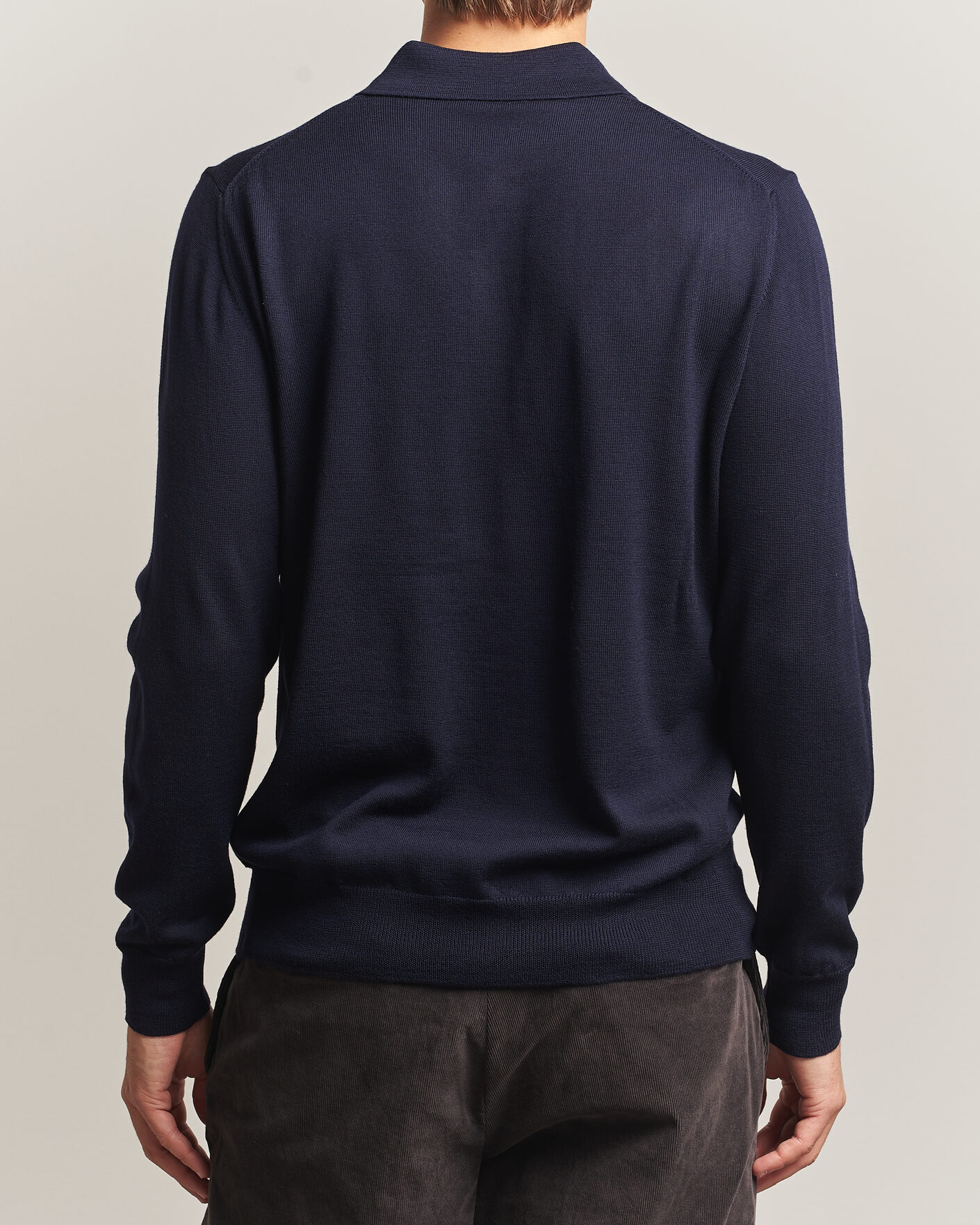 Homme | Pulls Et Tricots | Morgano | Extra Fine Merino Wool Polo Navy