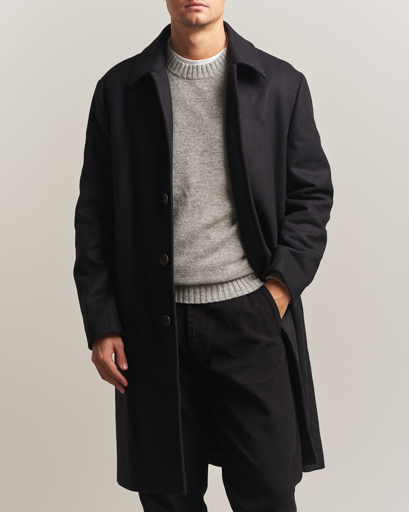 Homme | Manteaux Et Vestes | A Day's March | Shamrock Wool Car Coat Black