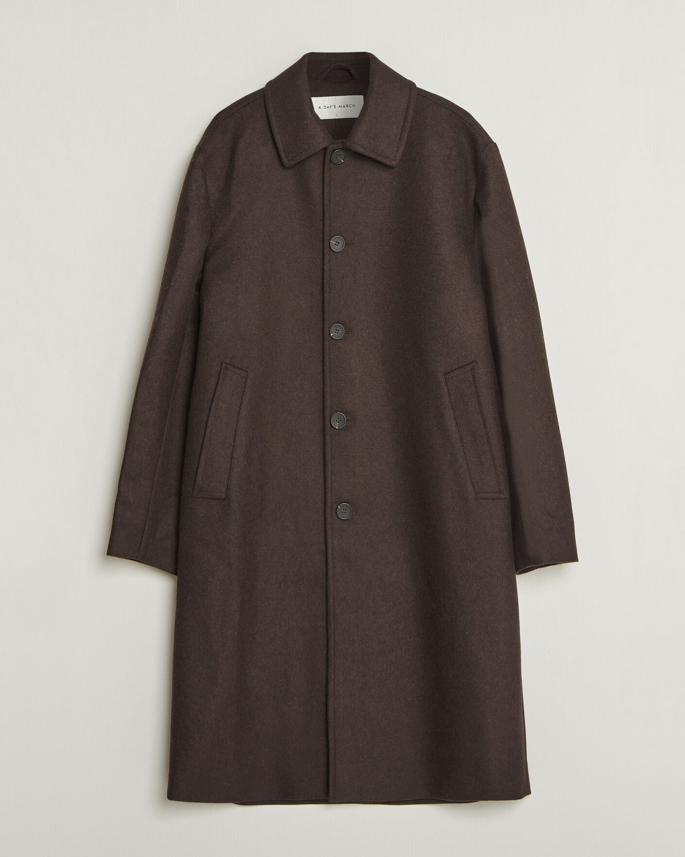 Homme | Manteaux Et Vestes | A Day's March | Shamrock Wool Car Coat Dark Brown