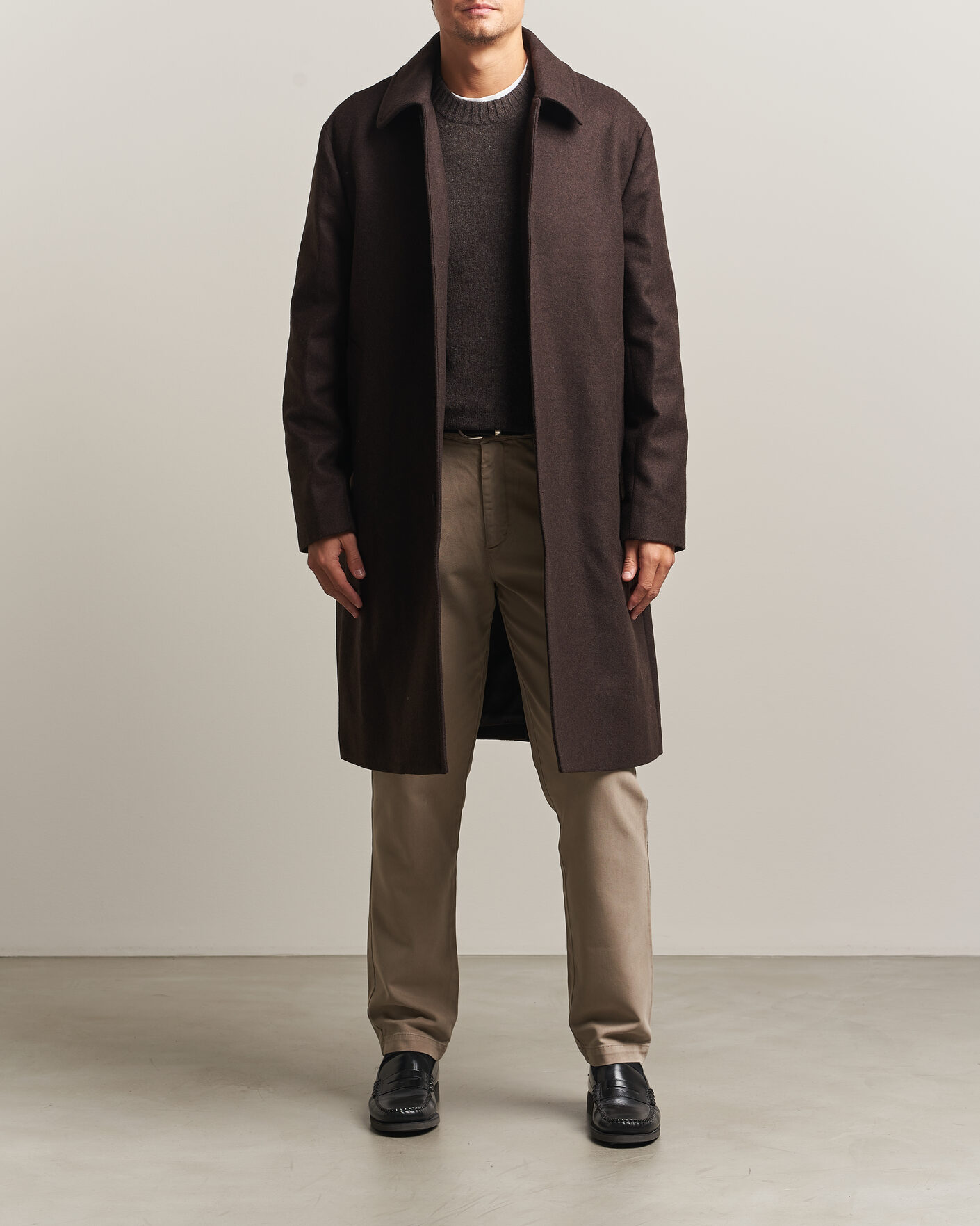 Homme | Manteaux Et Vestes | A Day's March | Shamrock Wool Car Coat Dark Brown